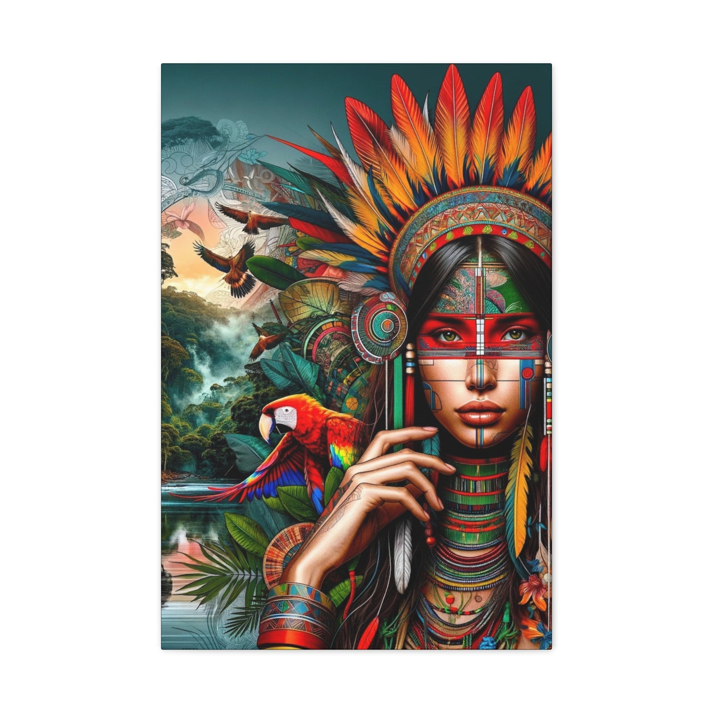 Peruvian Ashaninka Inspired Canvas Prints