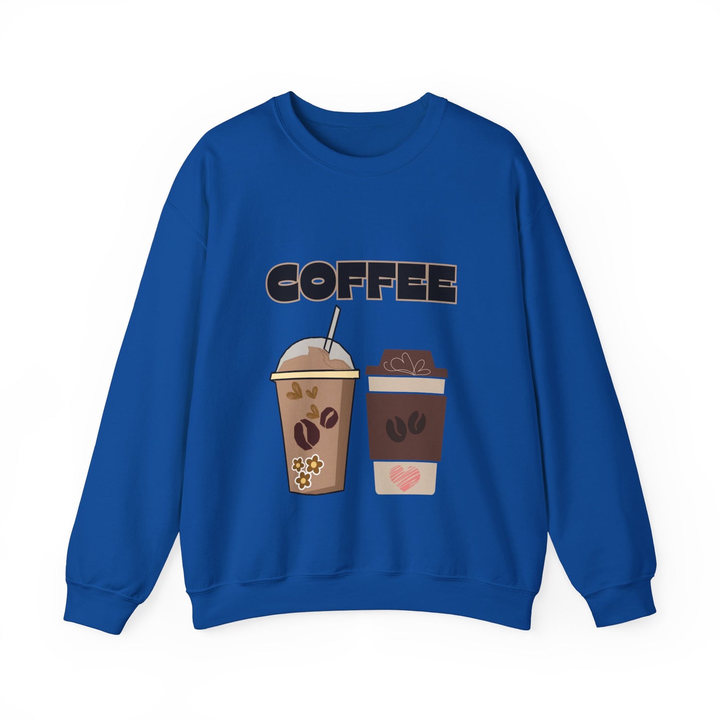 ☕ Coffee Cups Sweatshirt USA | Cozy Unisex Coffee Lover Sweater
