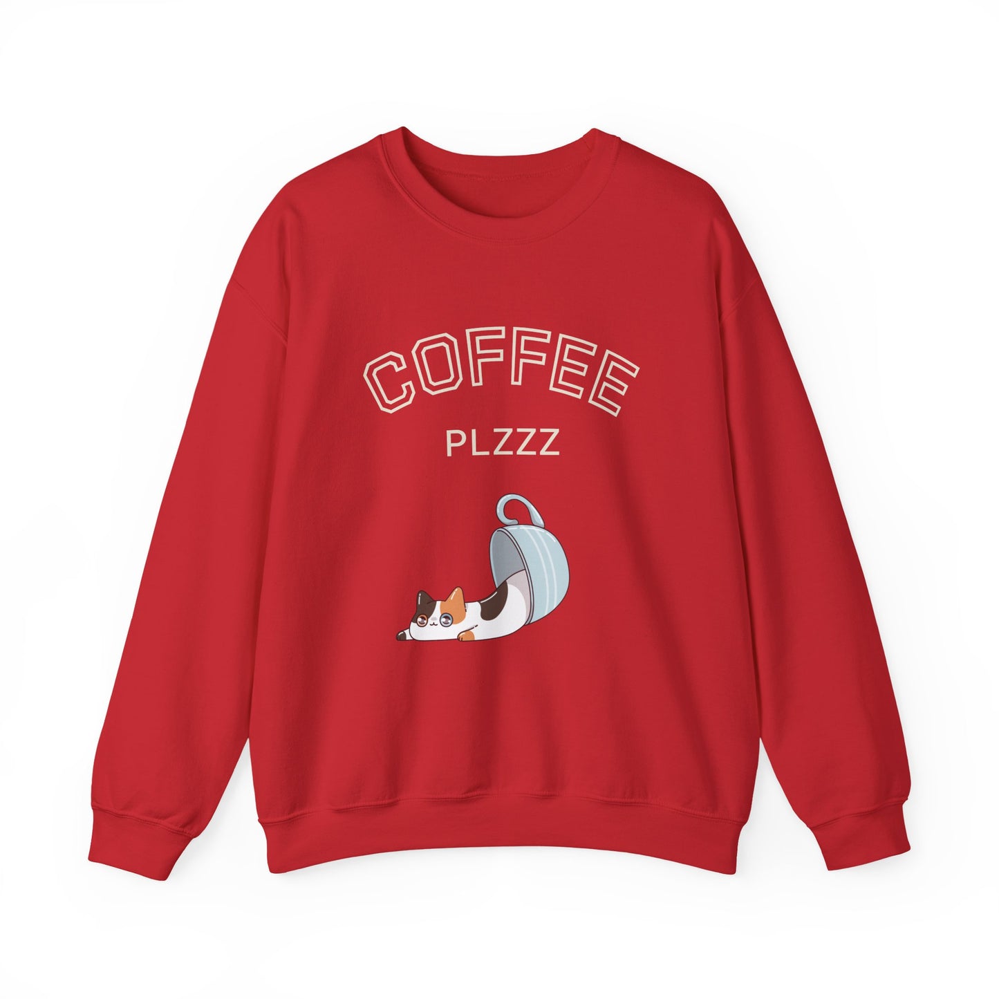 π±β Coffee Plzzz Cat Sweatshirt USA | Eco-Friendly Unisex Coffee Sweater
