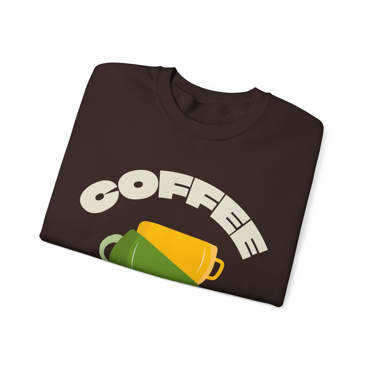 βπ’ Stacked Coffee Cups Sweatshirt USA | Eco-Friendly Unisex Coffee Sweater