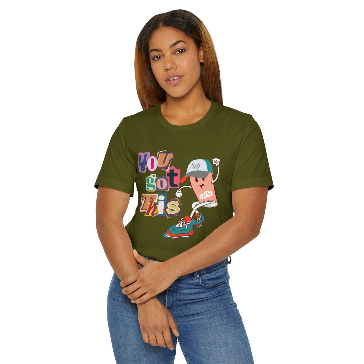 You Got This Coffee Skater T-Shirt – Fun Motivational Graphic Tee for Coffee Lovers (USA Only)