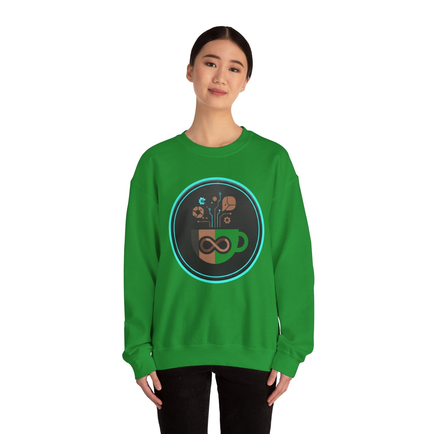 ♻️☕ Eco-Tech Coffee Infinity Sweatshirt USA | Sustainable Unisex Coffee Sweater