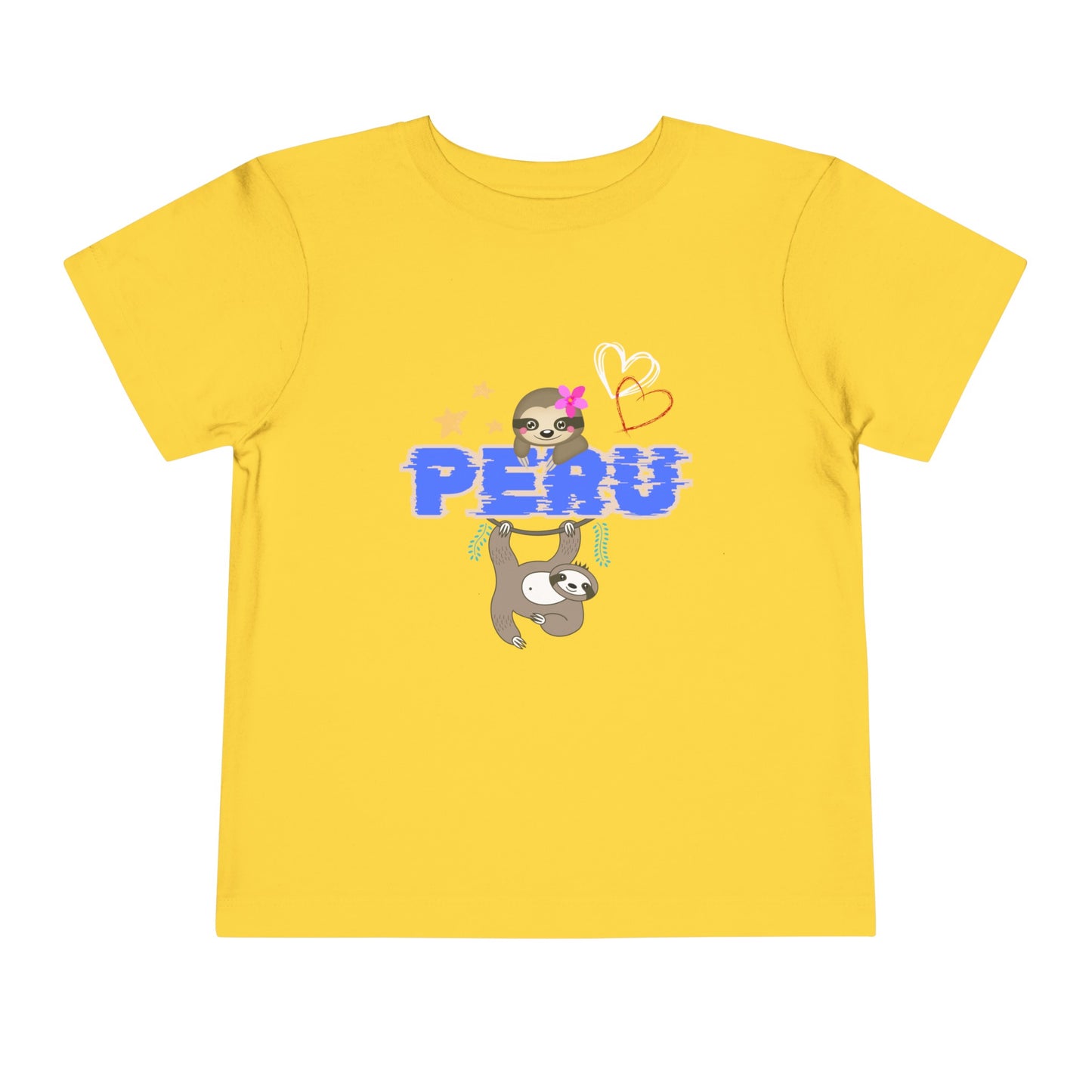Best PeruvianToddler Short Sleeve Tee "Peruvian Jungle Perezozo"