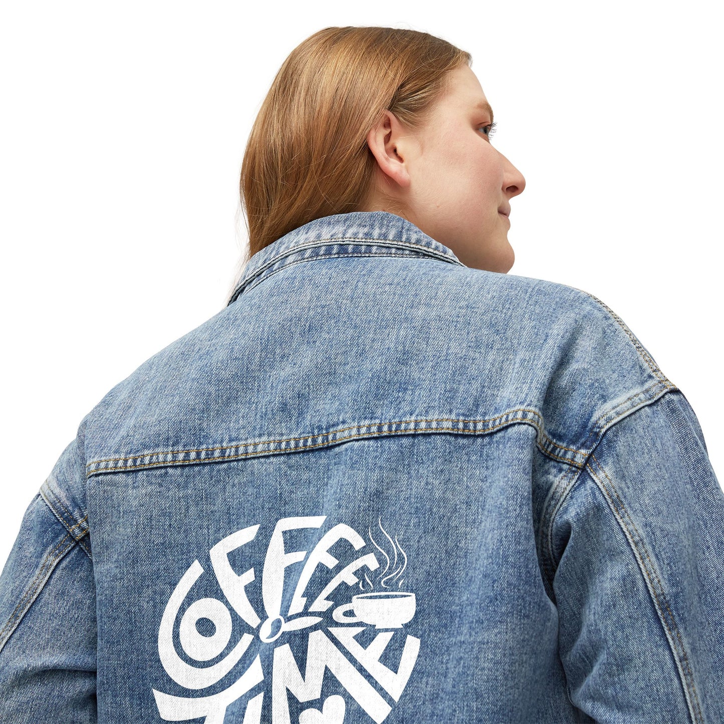 👖☕ Coffee Time Denim Jacket USA | Women’s Retro Coffee Lover Jean Jacket