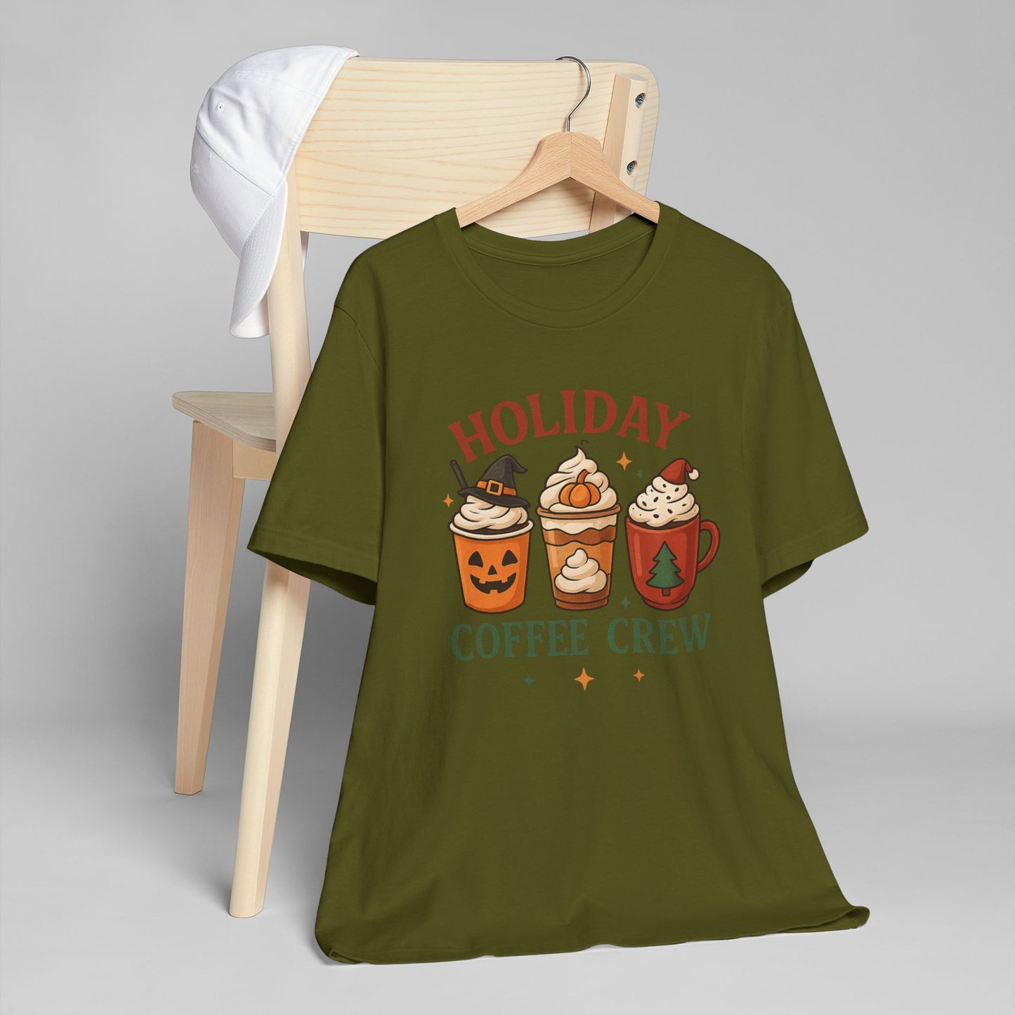 πππ Holiday Coffee Crew Unisex T-Shirt USA | Seasonal Coffee Tee
