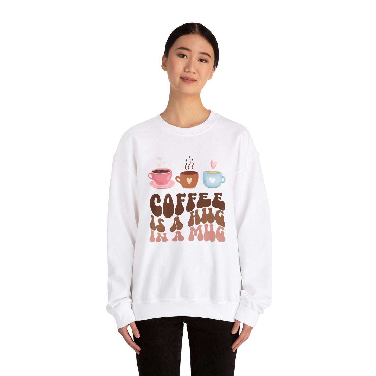 ☕ Coffee Is a Hug in a Mug Sweatshirt USA | Cozy Unisex Sweater