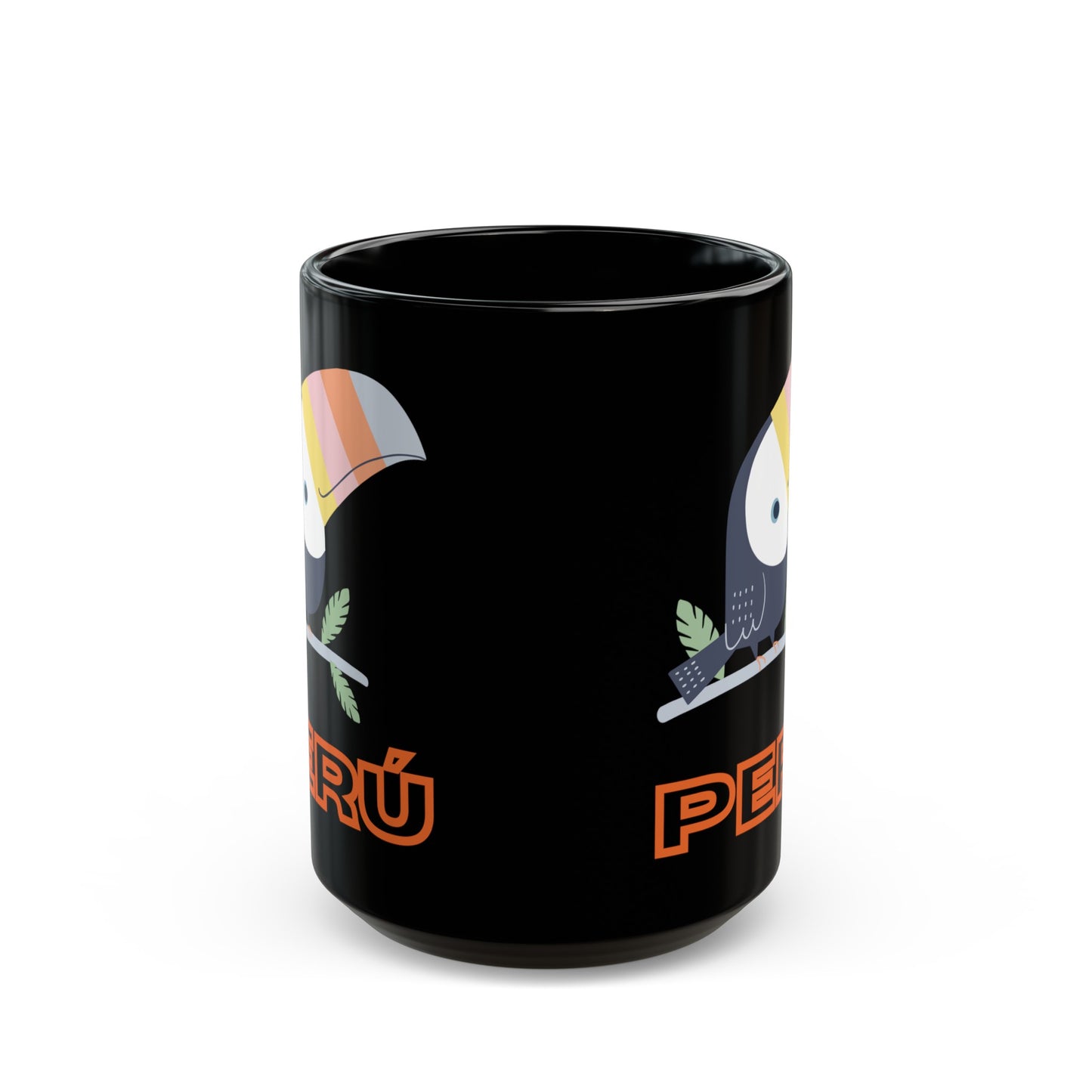 Best Peruvian Coffee Black Mug (11oz, 15oz) "Peru Toucan"