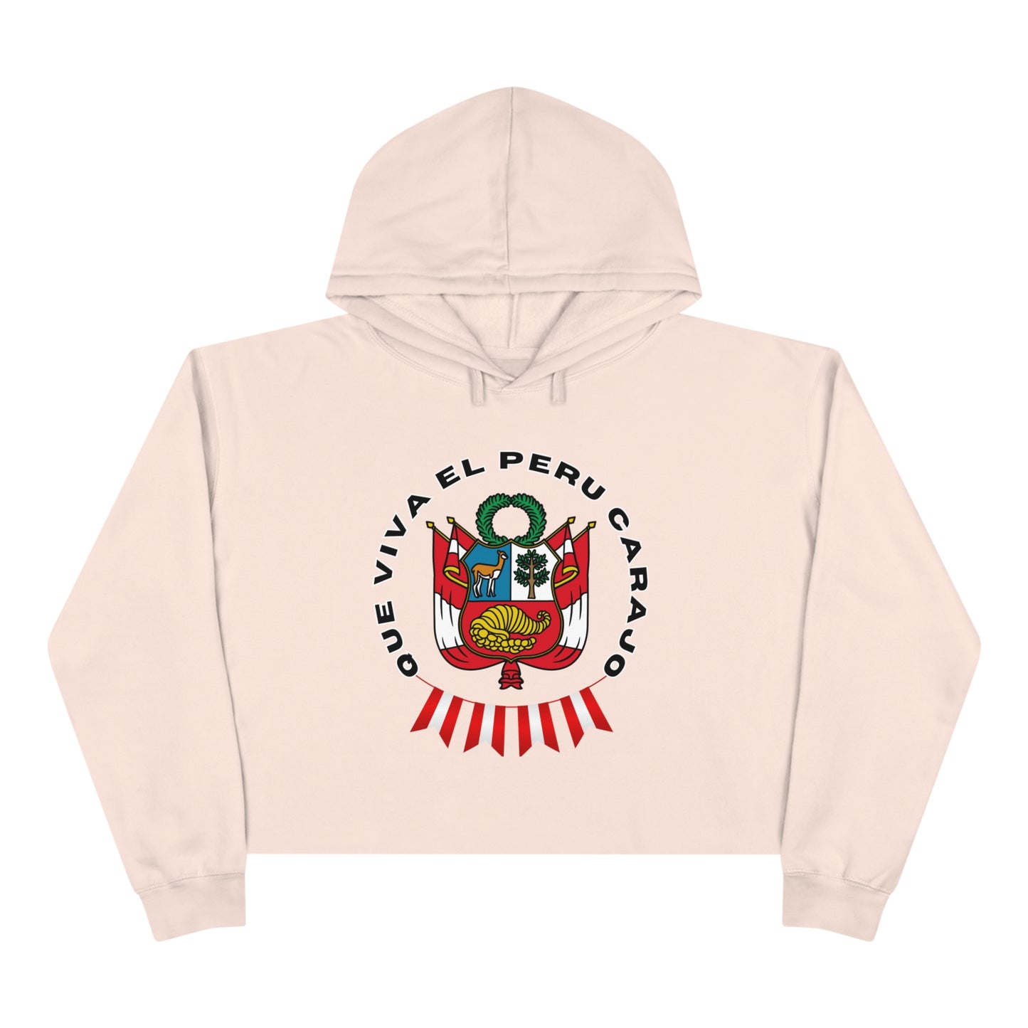Best Peruvian Crop Hoodie "PERU Escarapela"