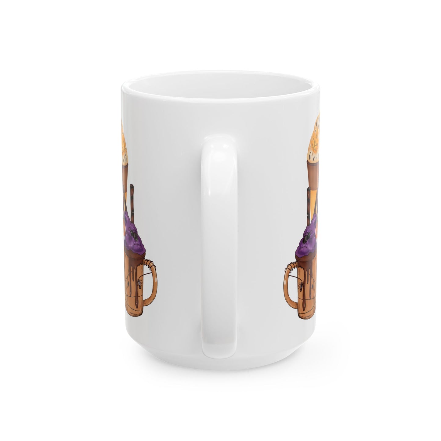 Best White Coffee Mug That's a Halloween Coffee Carnival: Ghostly Gourds & Witchy Brews