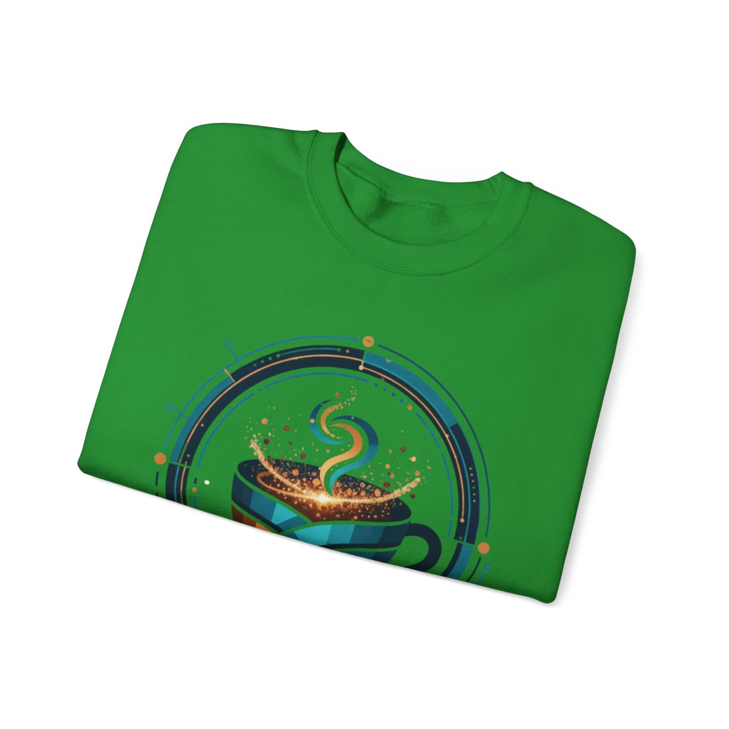 π΅β Futuristic Coffee Cup Sweatshirt USA | Eco-Friendly Unisex Coffee Sweater