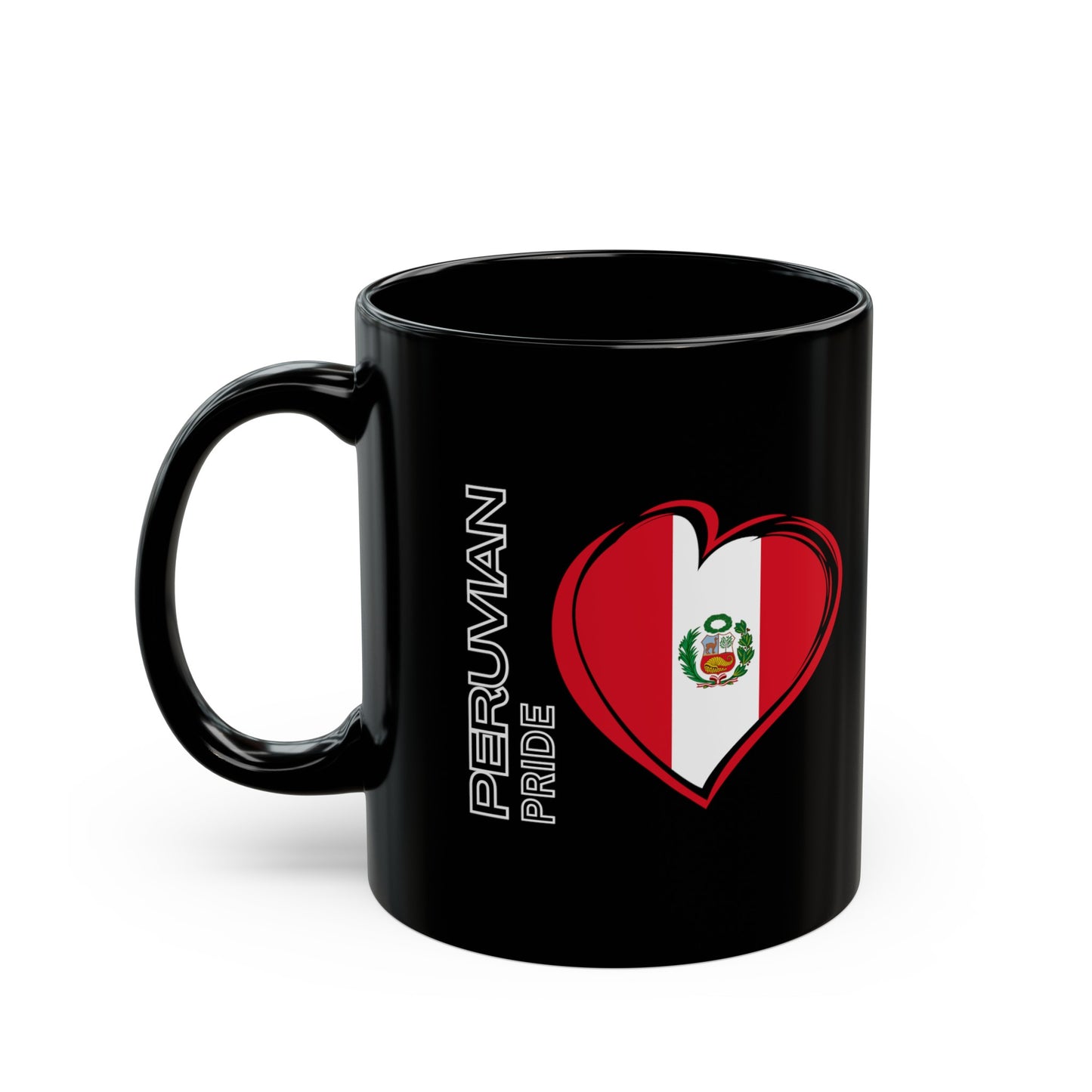 Best Peruvian Coffee Black Mug (11oz, 15oz) "Peru Flag"