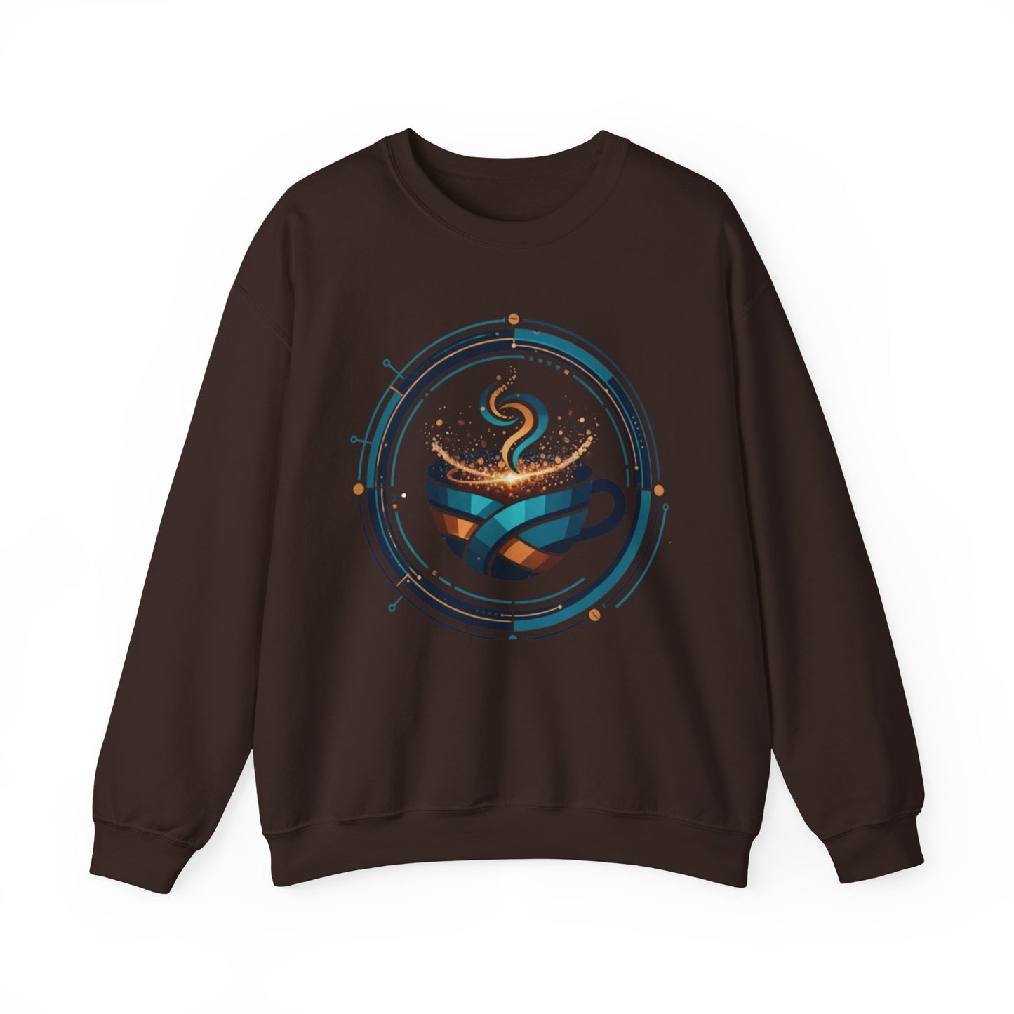 π΅β Futuristic Coffee Cup Sweatshirt USA | Eco-Friendly Unisex Coffee Sweater
