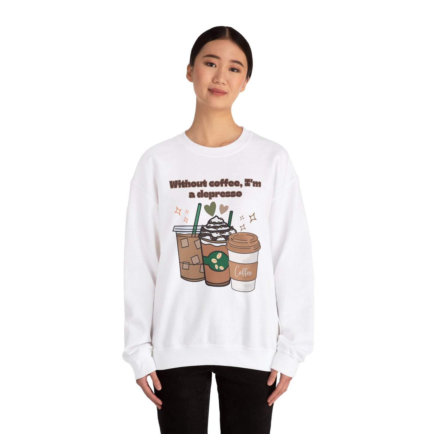 βπ Depresso Coffee Sweatshirt USA | Funny Unisex Coffee Sweater