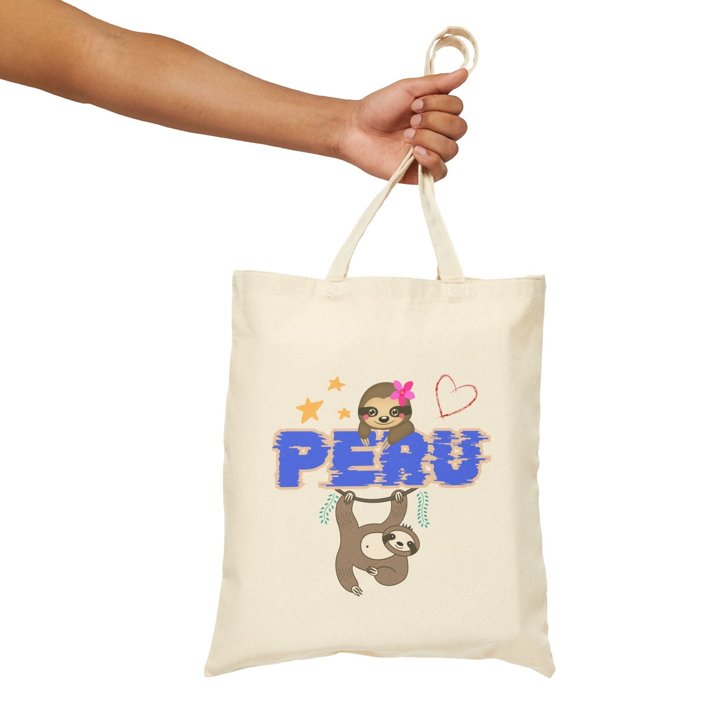 Best Peruvian Canvas Tote Bag "PERU Jungle Love"