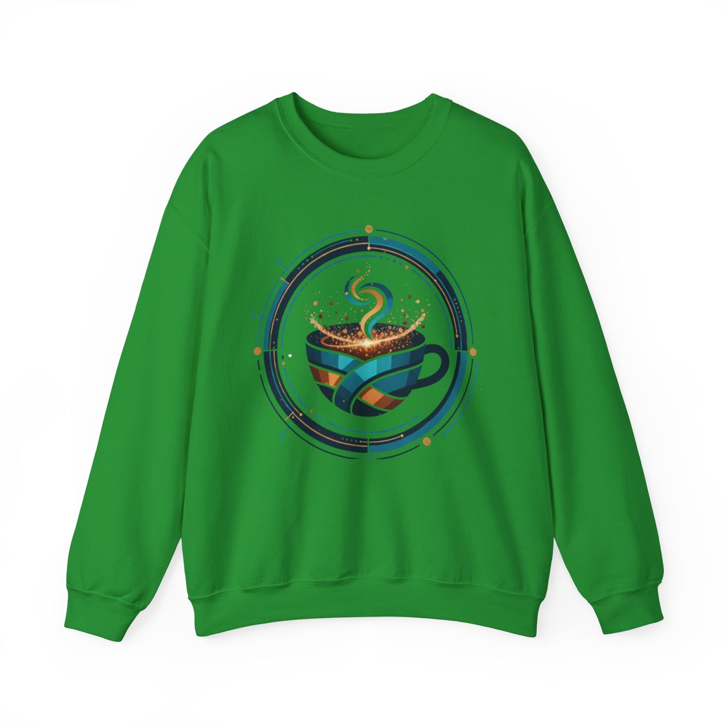 π΅β Futuristic Coffee Cup Sweatshirt USA | Eco-Friendly Unisex Coffee Sweater