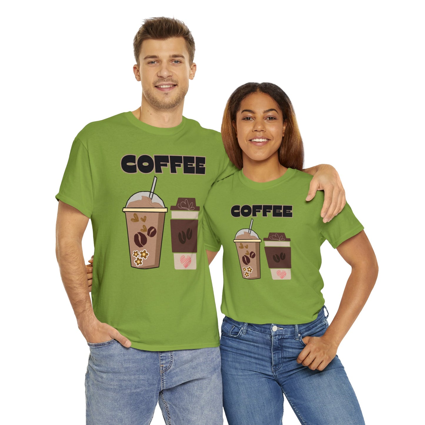 Best Unisex Coffee T-Shirt "Two Cups"