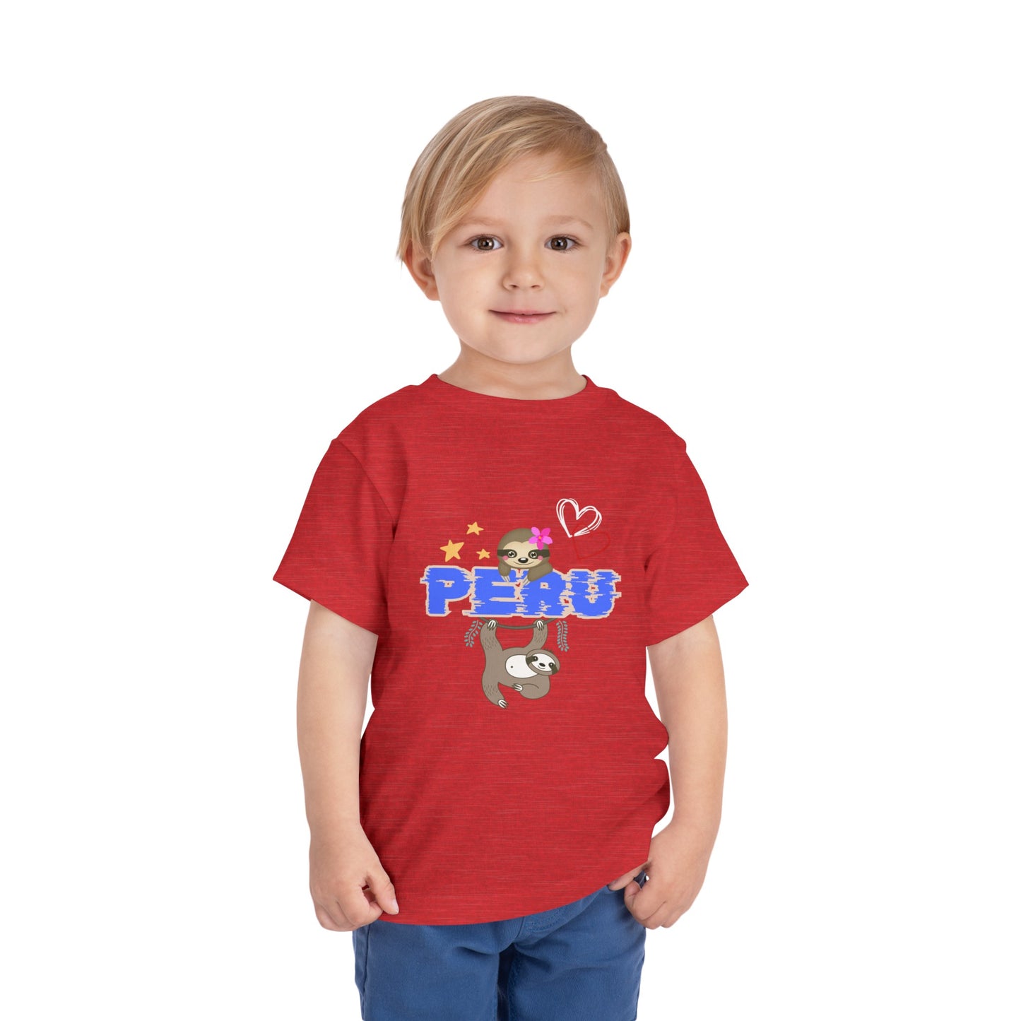 Best PeruvianToddler Short Sleeve Tee "Peruvian Jungle Perezozo"