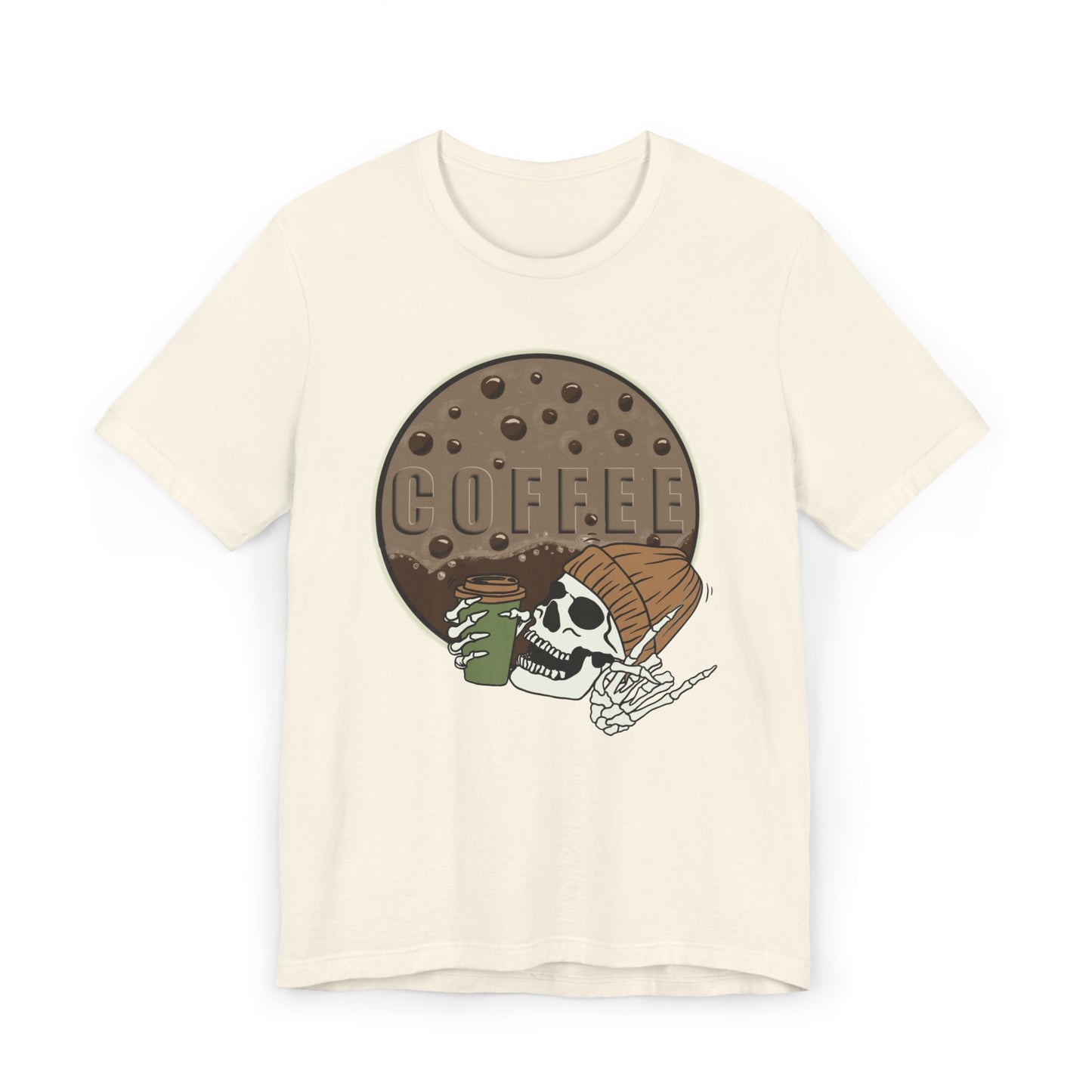 Coffee Skeleton T-Shirt – Cool Skull Graphic Tee for Coffee Lovers (USA Only)