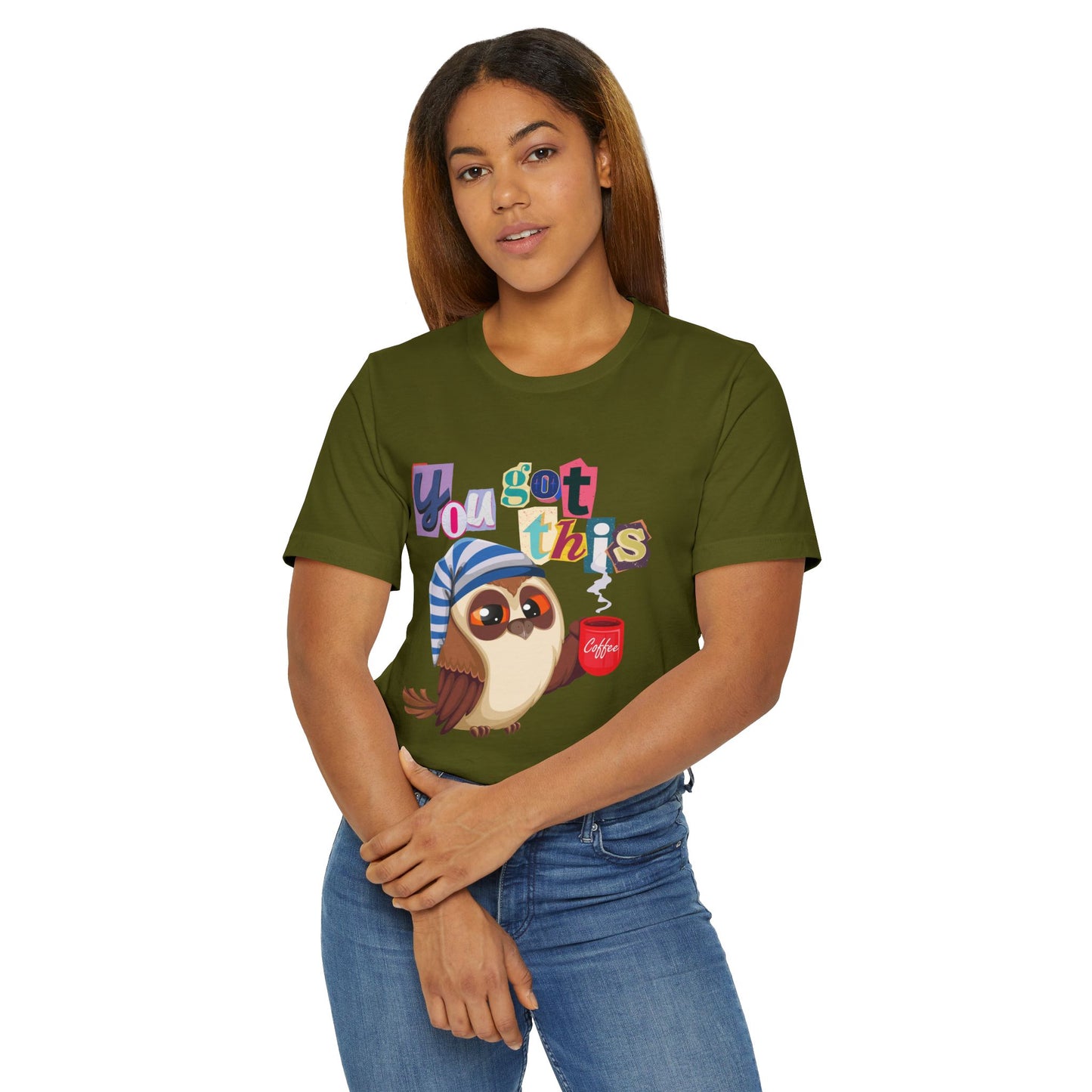 You Got This Coffee Owl T-Shirt – Cute Motivational Graphic Tee for Coffee Lovers (USA Only)