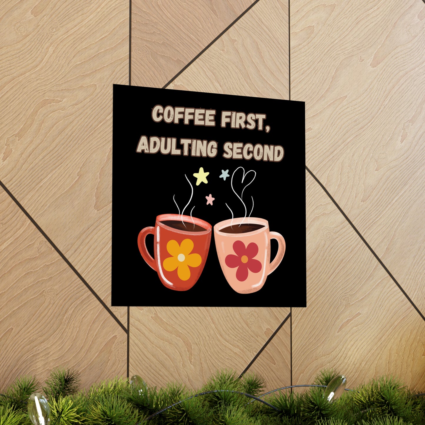 Matte Vertical Posters "Coffee: the most important meal of the day"