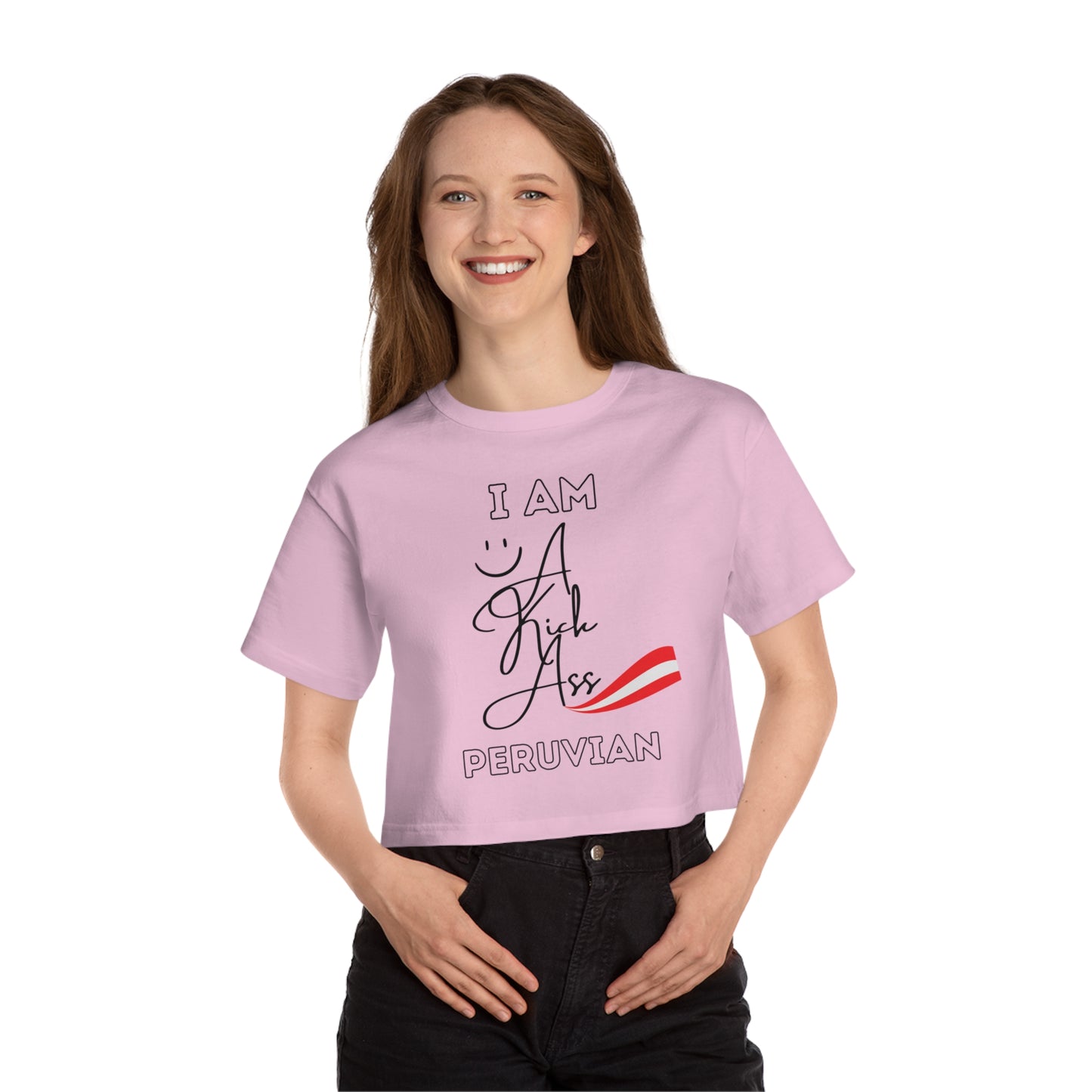 Best Champion Cropped T-Shirt "A Kick Ass Peruvian"