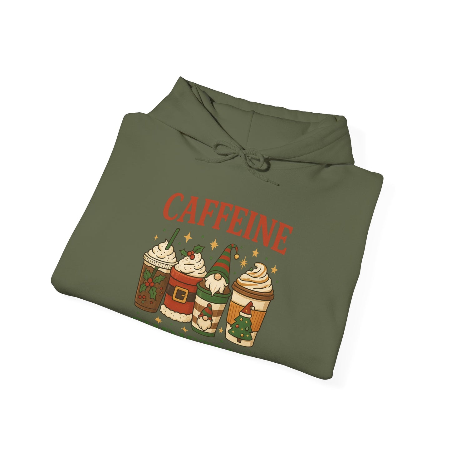 Caffeine Christmas Hoodie USA π
β β Unisex Holiday Coffee Hoodie for Coffee Lovers