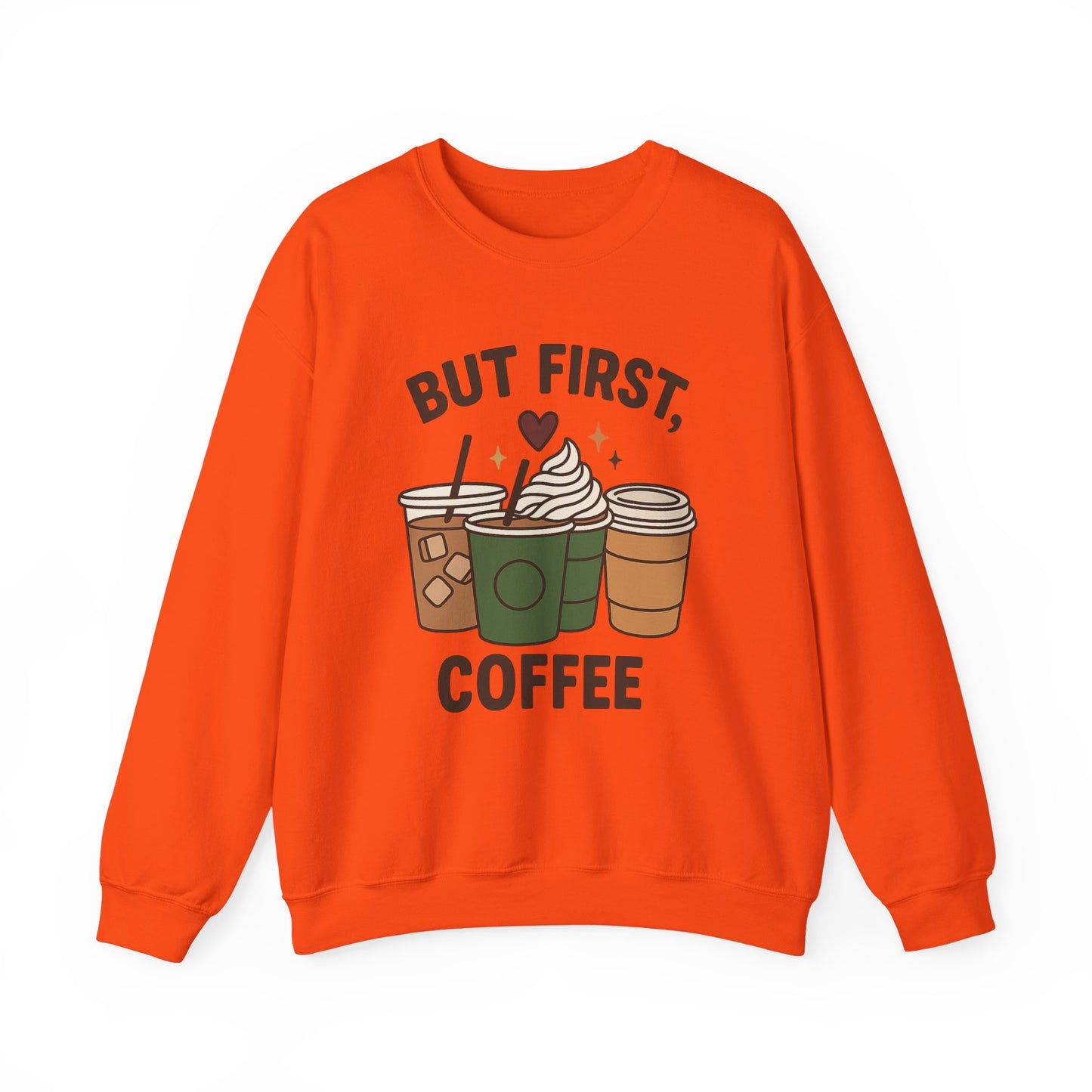 ☕❤️ But First, Coffee Sweatshirt USA | Unisex Coffee Lovers Sweater