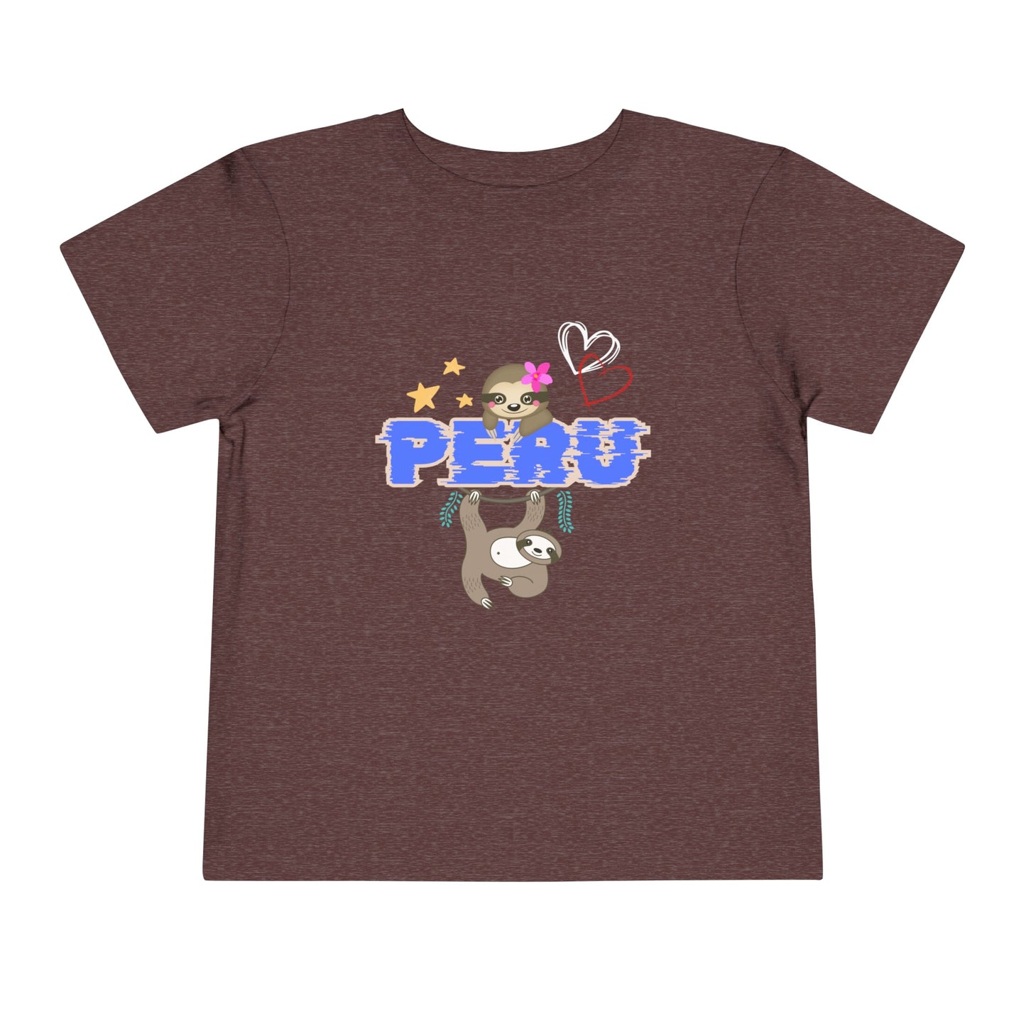 Best PeruvianToddler Short Sleeve Tee "Peruvian Jungle Perezozo"