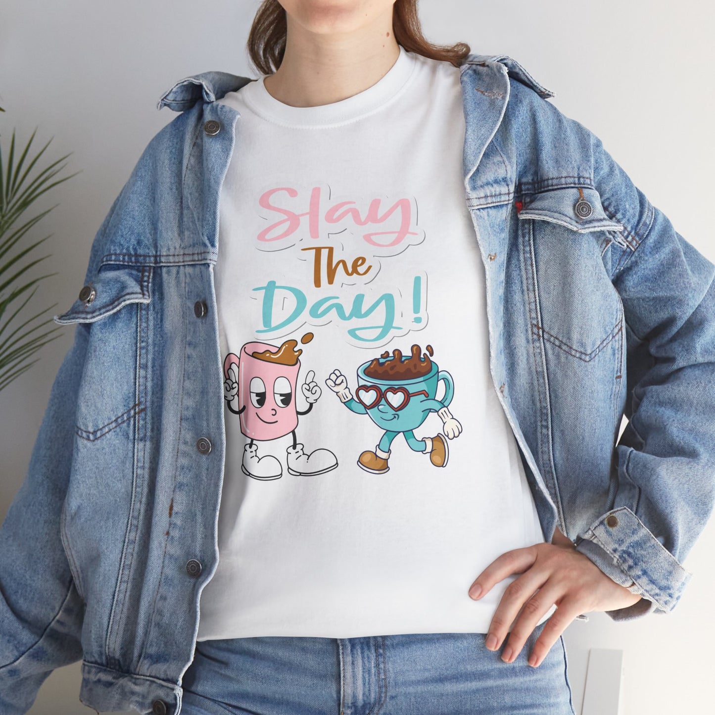 Best Unisex Coffee Tee That's Serving Motivation: Pastel Power Brew 'Slay the Day'