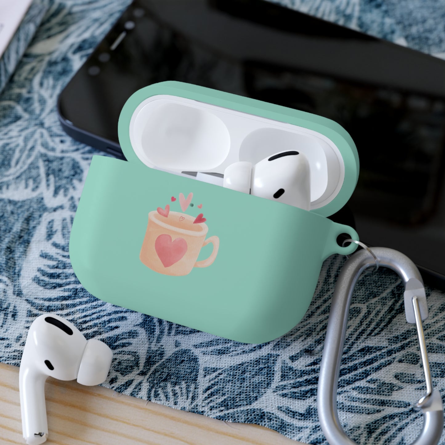 Best Coffee AirPods and AirPods Pro Case Cover "Coffee Mugs Heart"