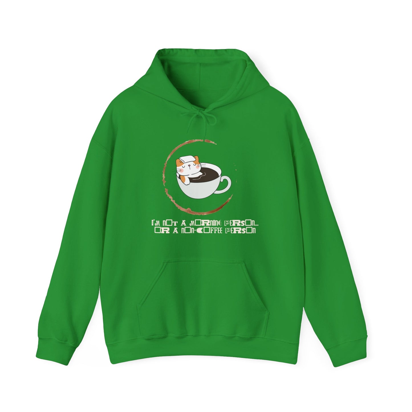 π±β Not a Morning Person Coffee Cat Hoodie USA | Funny Coffee Hoodie