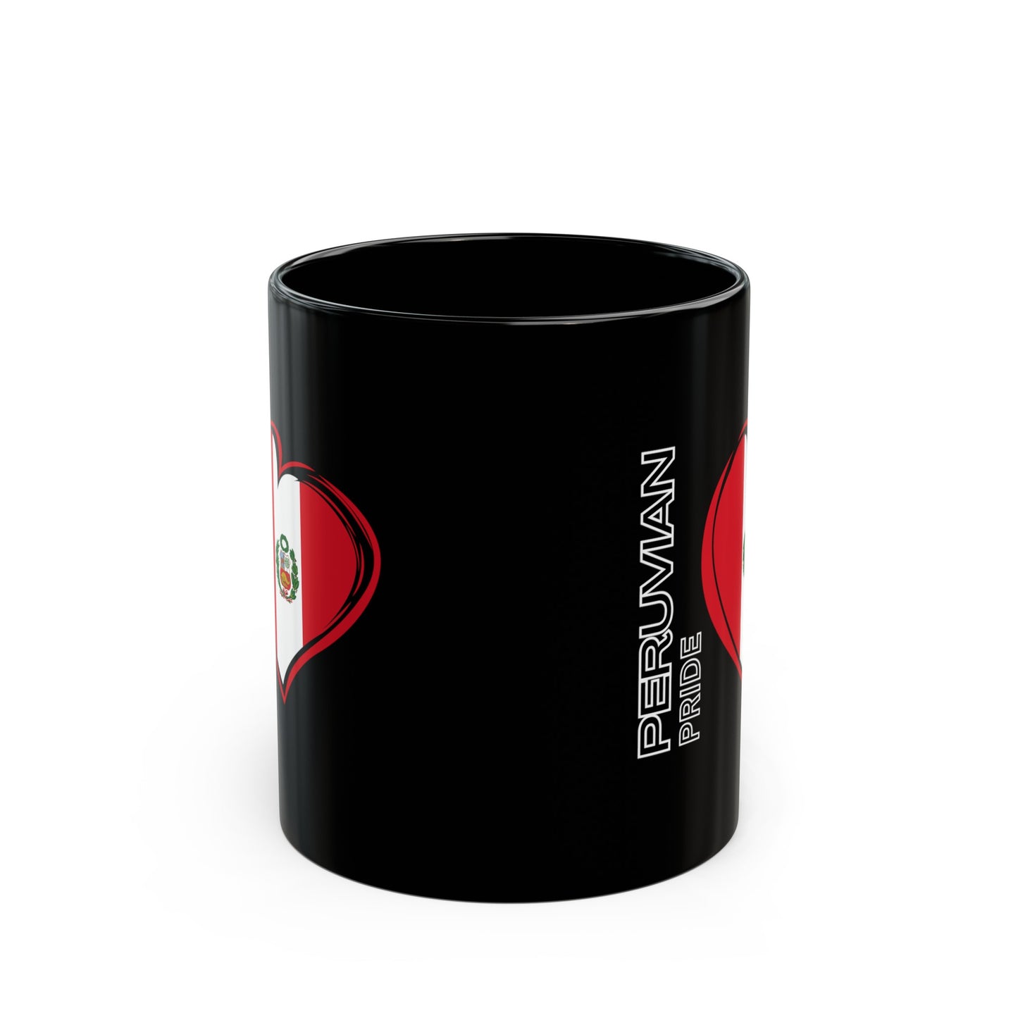 Best Peruvian Coffee Black Mug (11oz, 15oz) "Peru Flag"