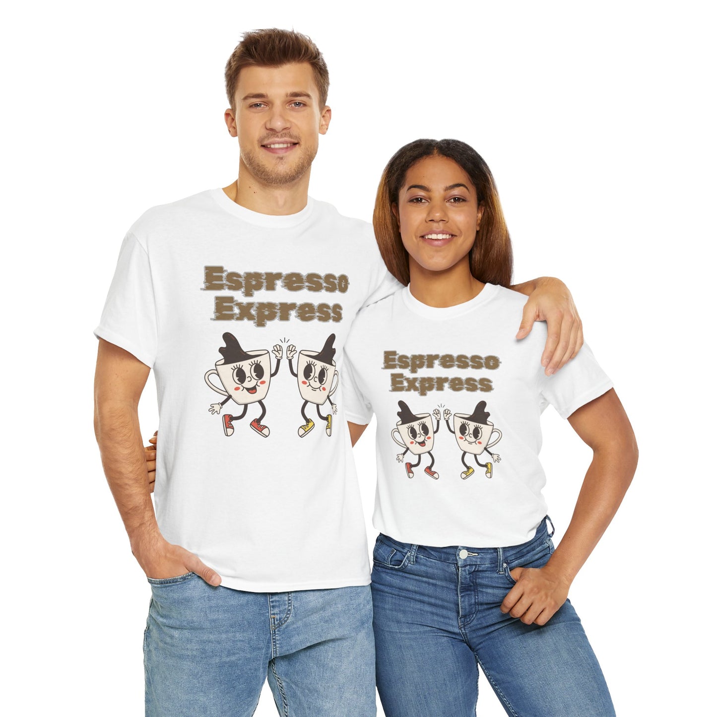 Best Unisex  Espresso Express Coffee Tee That's Brewing Smiles: Caffeine Teamwork