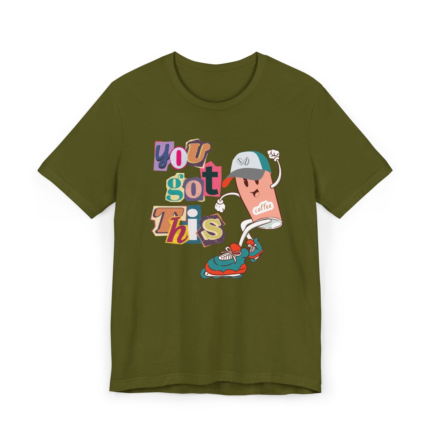 You Got This Coffee Skater T-Shirt – Fun Motivational Graphic Tee for Coffee Lovers (USA Only)