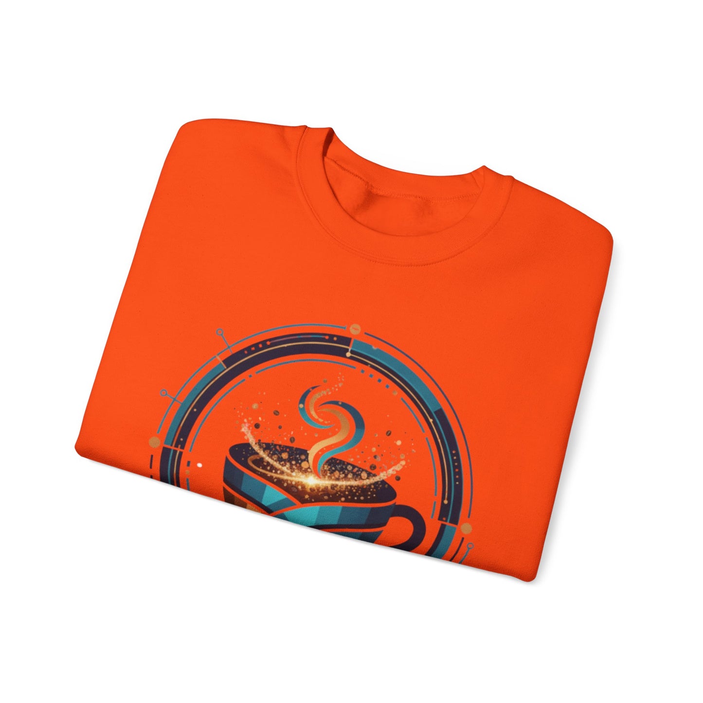π΅β Futuristic Coffee Cup Sweatshirt USA | Eco-Friendly Unisex Coffee Sweater