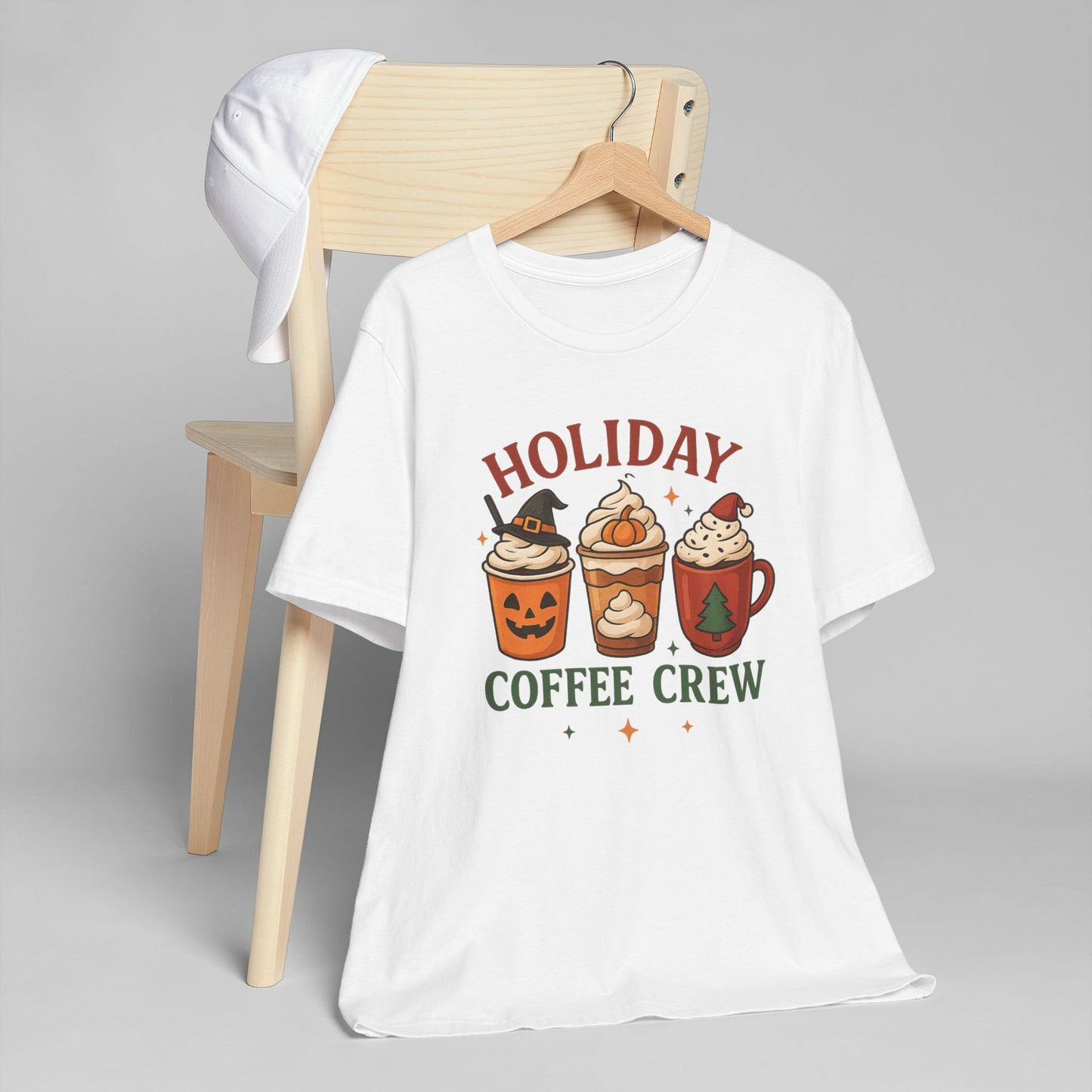 πππ Holiday Coffee Crew Unisex T-Shirt USA | Seasonal Coffee Tee