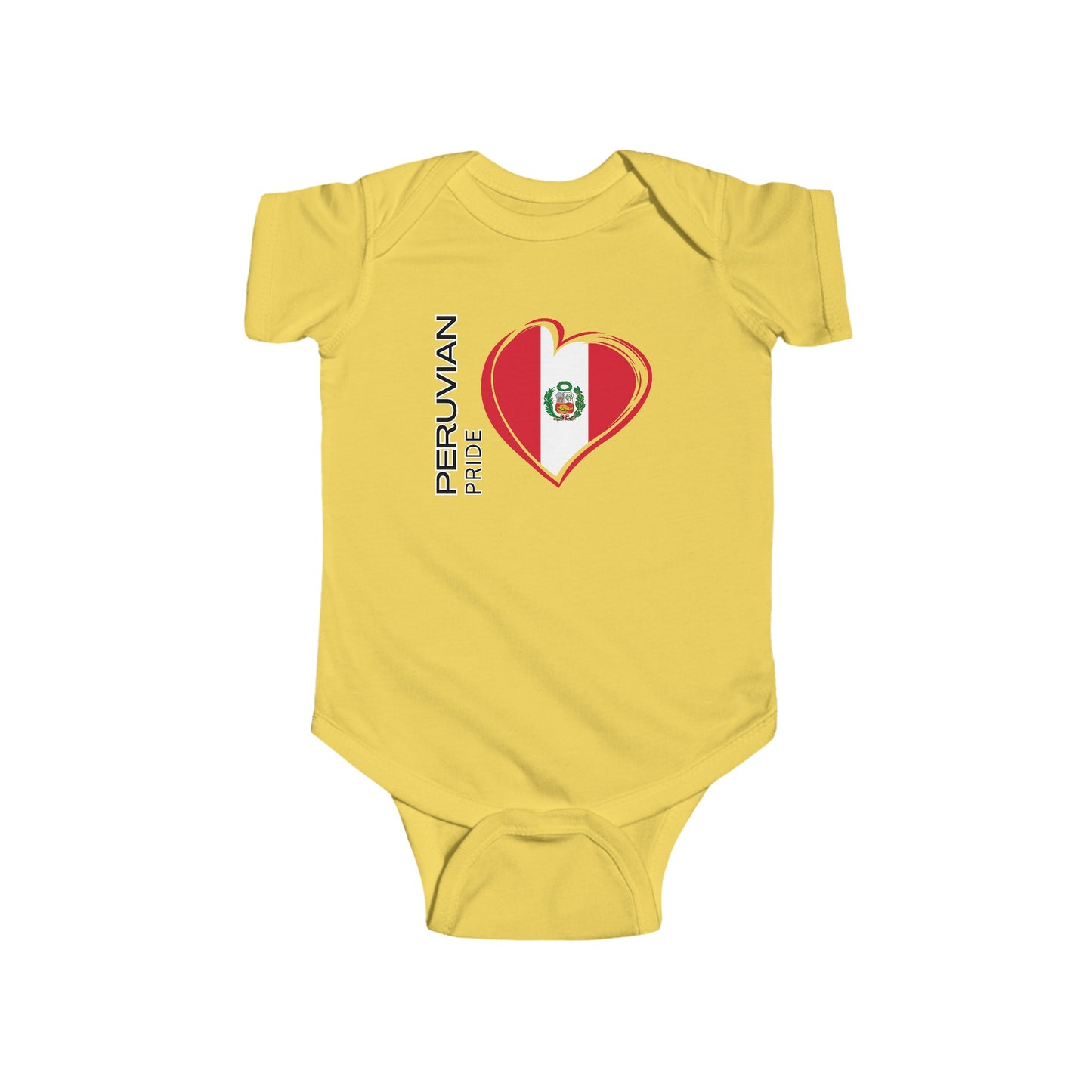 Best Unisex Peruvian Infant Fine Jersey Bodysuit "Peruvian Pride Flag"