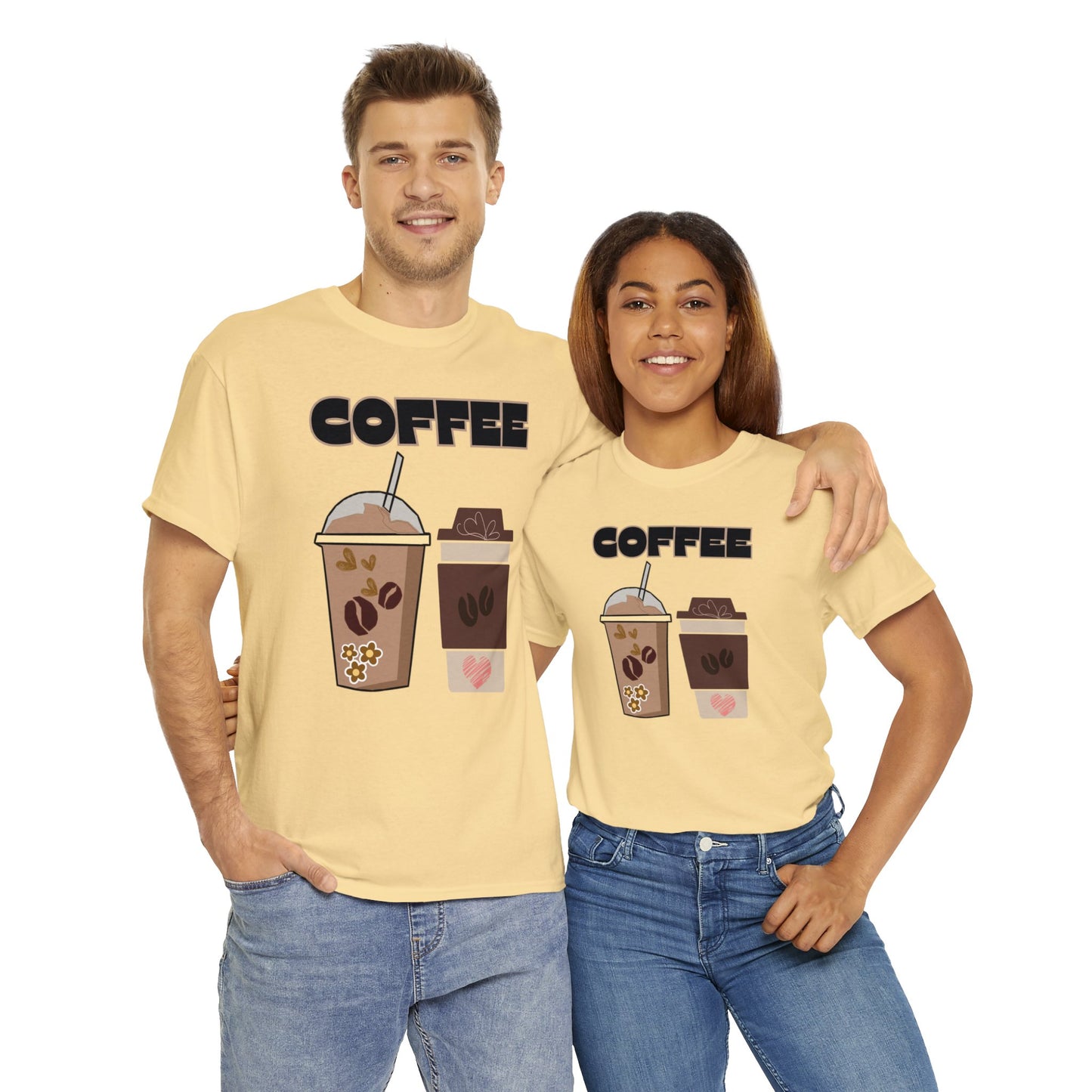 Best Unisex Coffee T-Shirt "Two Cups"