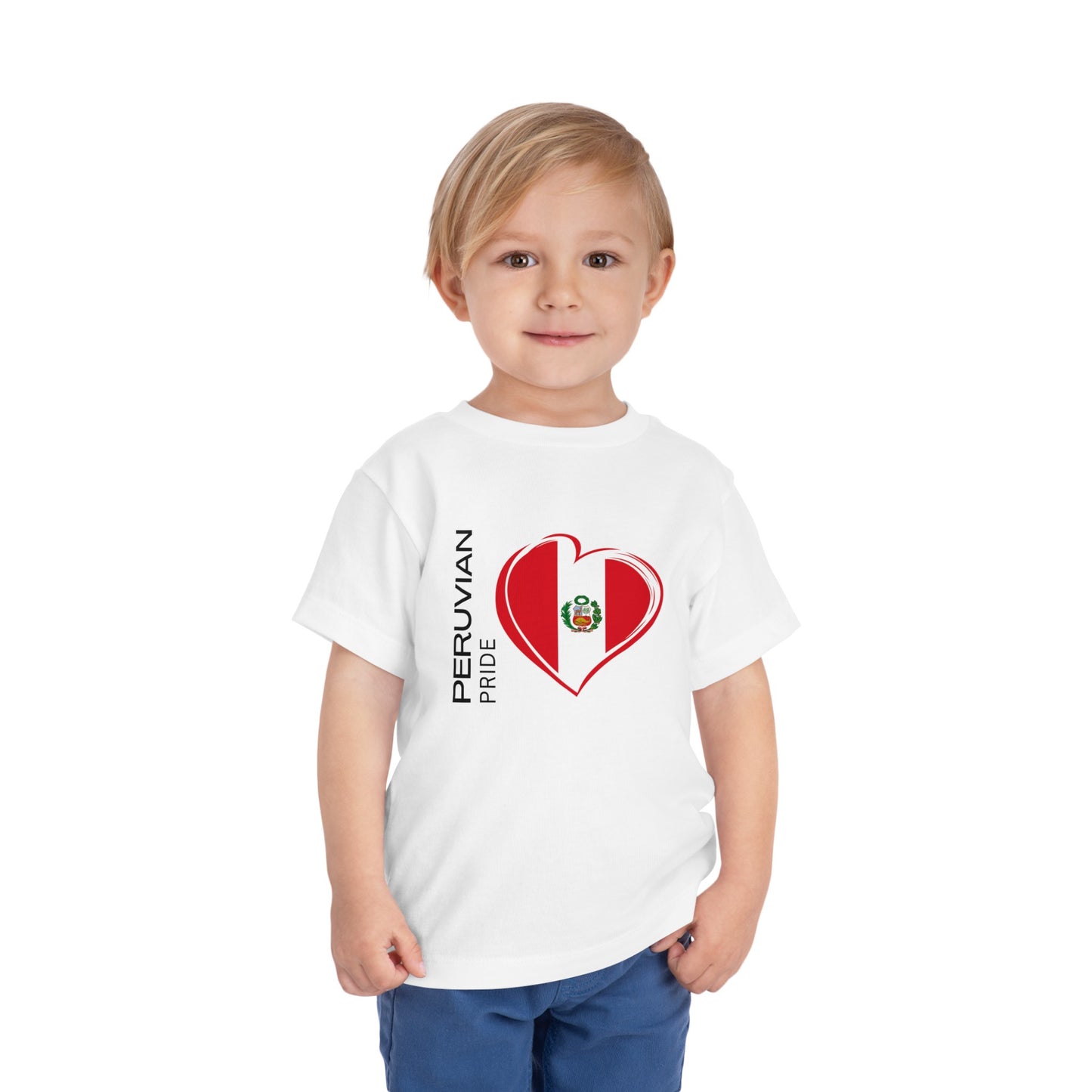 Best PeruvianToddler Short Sleeve Tee "Peruvian Pride Flag"