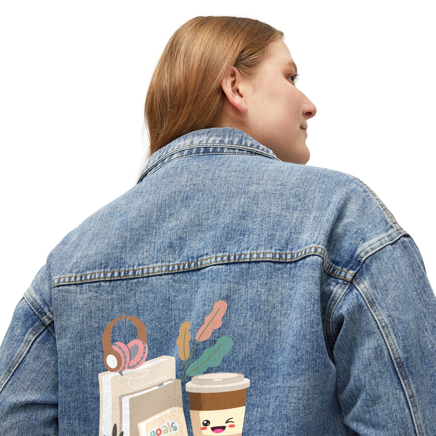 👖☕ Coffee Goals Denim Jacket USA | Women’s Relaxed Fit Coffee Lover Jacket