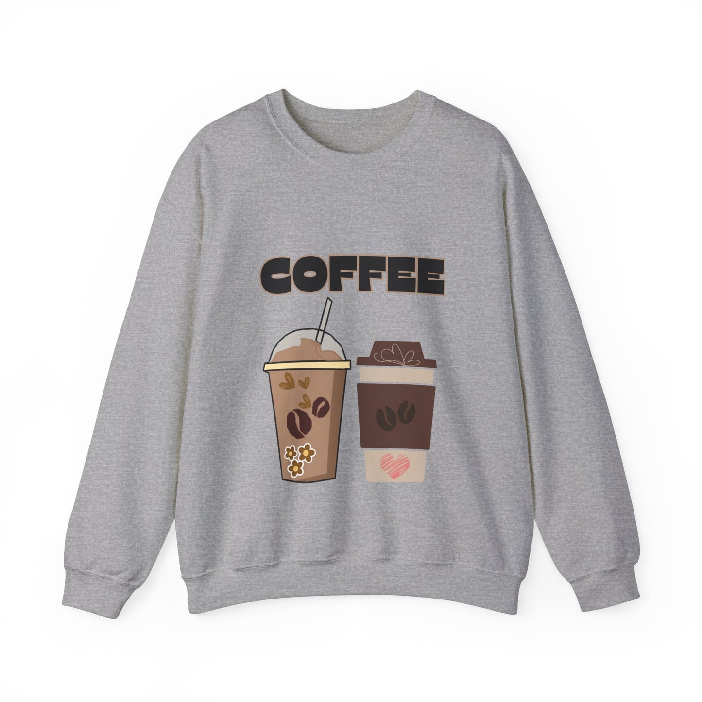 ☕ Coffee Cups Sweatshirt USA | Cozy Unisex Coffee Lover Sweater
