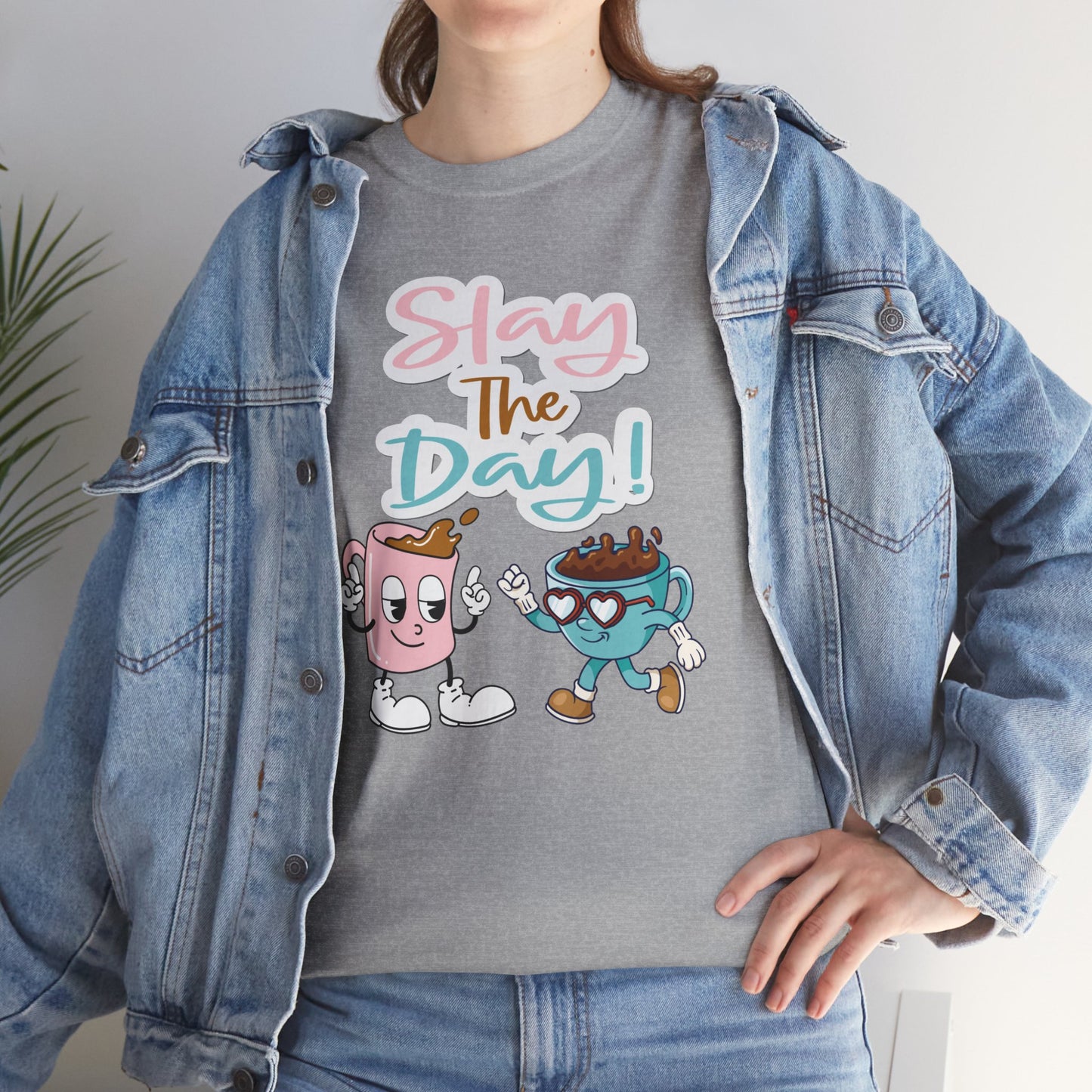 Best Unisex Coffee Tee That's Serving Motivation: Pastel Power Brew 'Slay the Day'