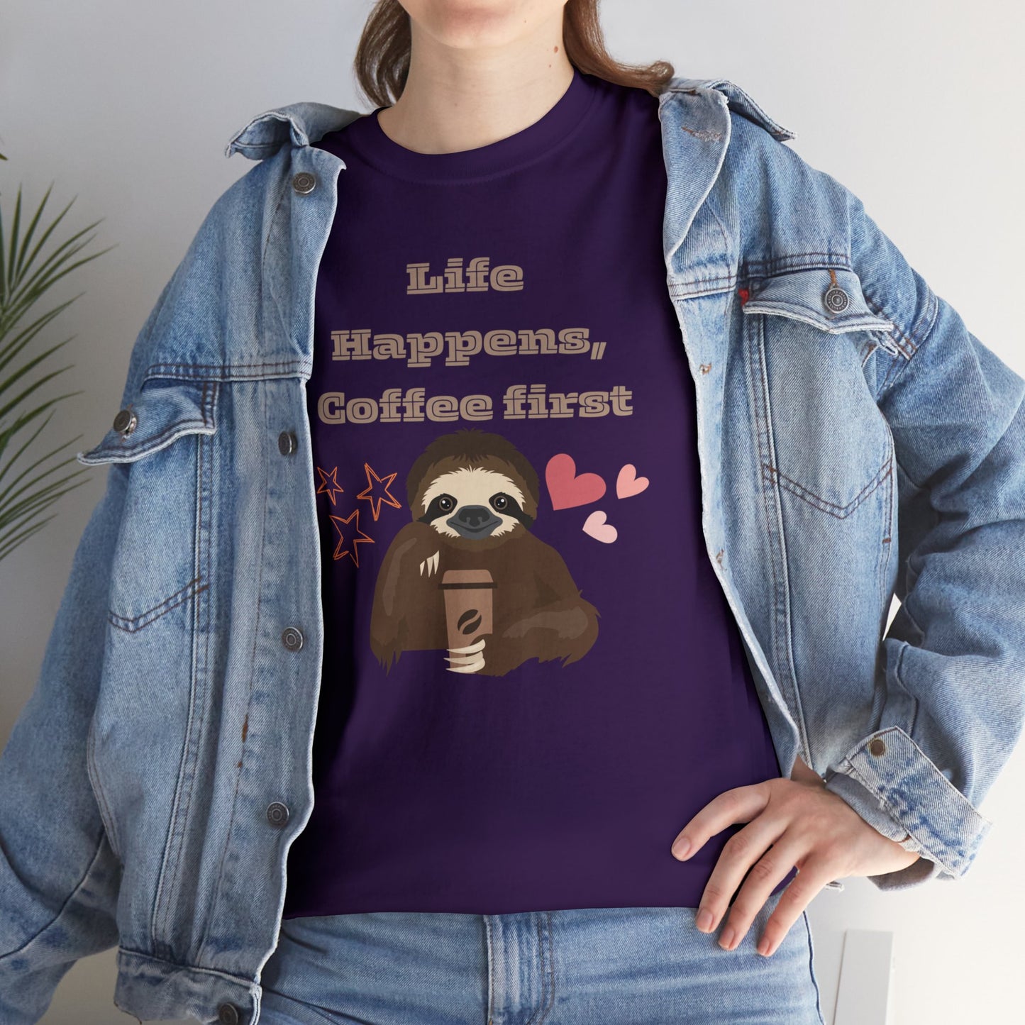 Best Unisex Coffee T-Shirt "Life Happens, Coffee First"