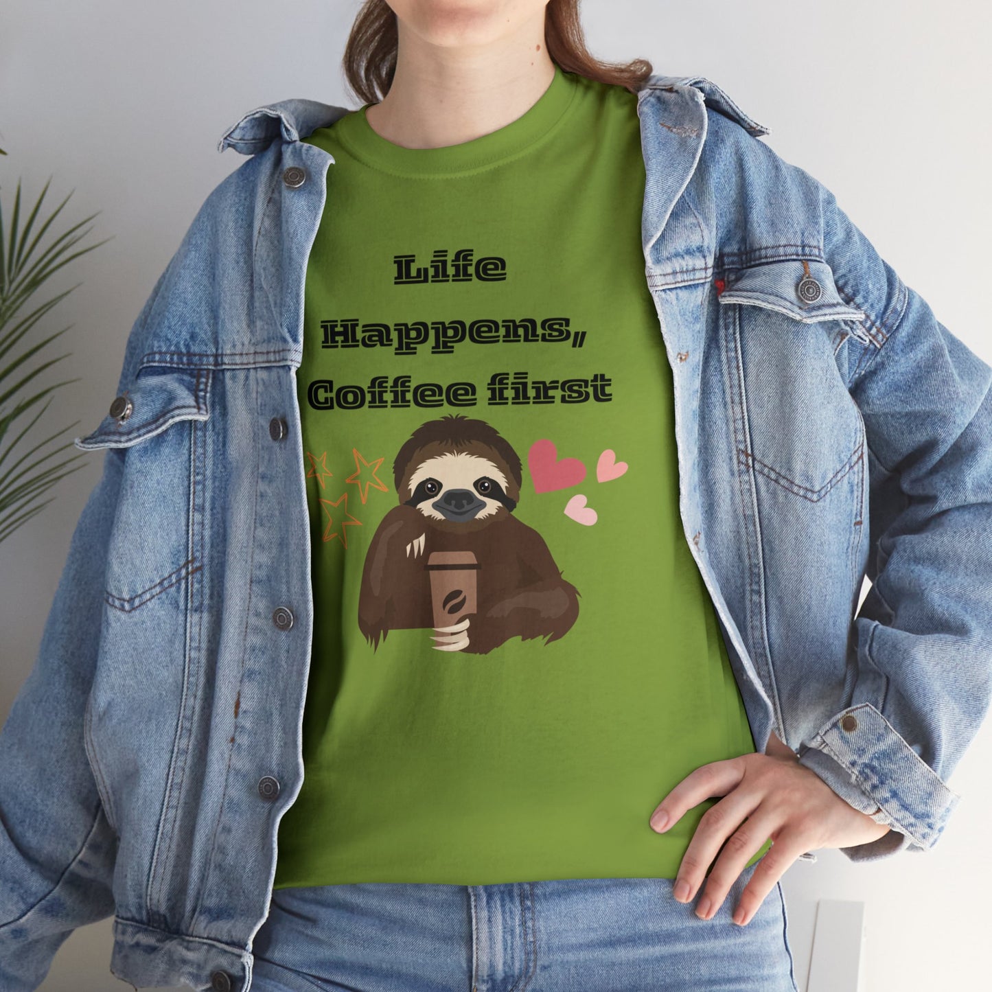 Best Unisex Coffee T-Shirt "Life Happens, Coffee First"