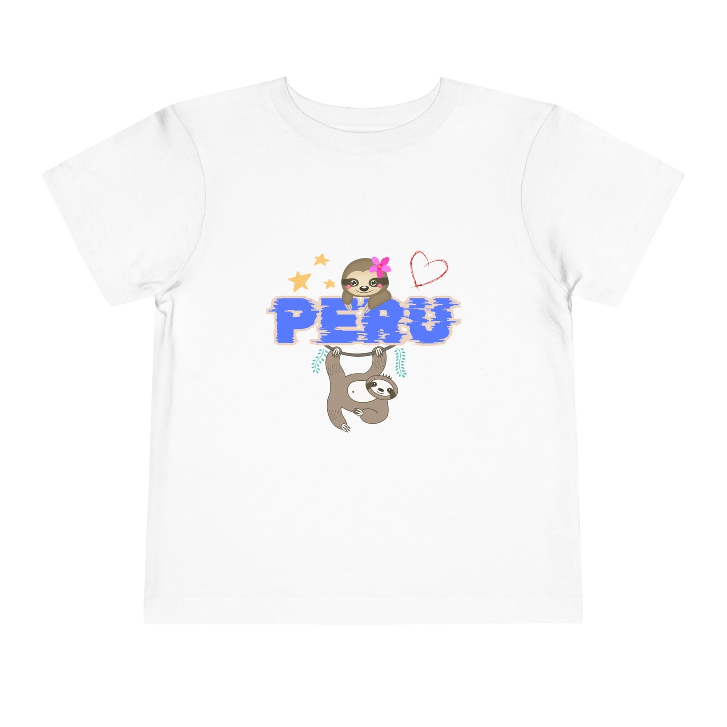 Best PeruvianToddler Short Sleeve Tee "Peruvian Jungle Perezozo"