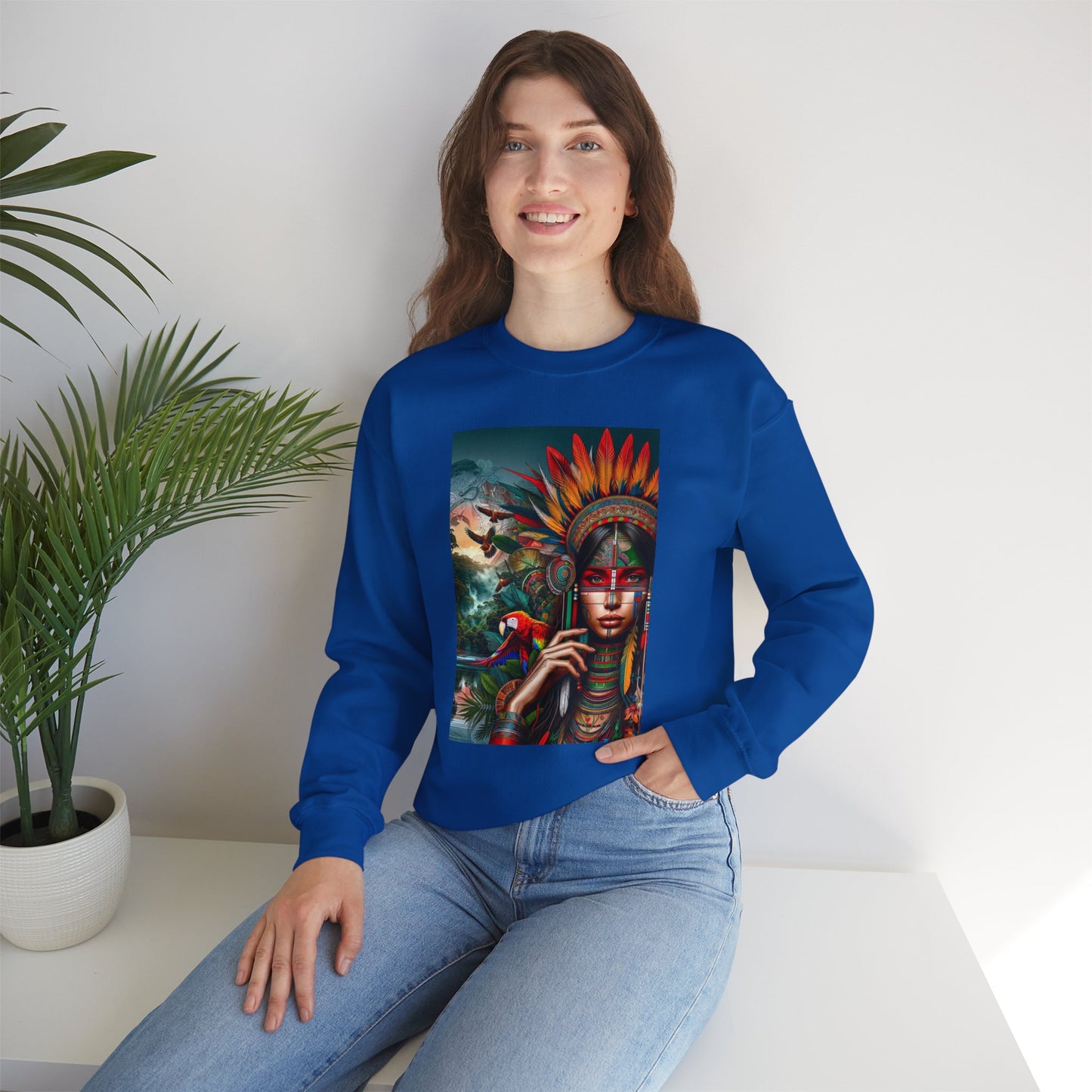 Best Unisex Sweatshirt Peruvian Inspired Ashaninka Girl