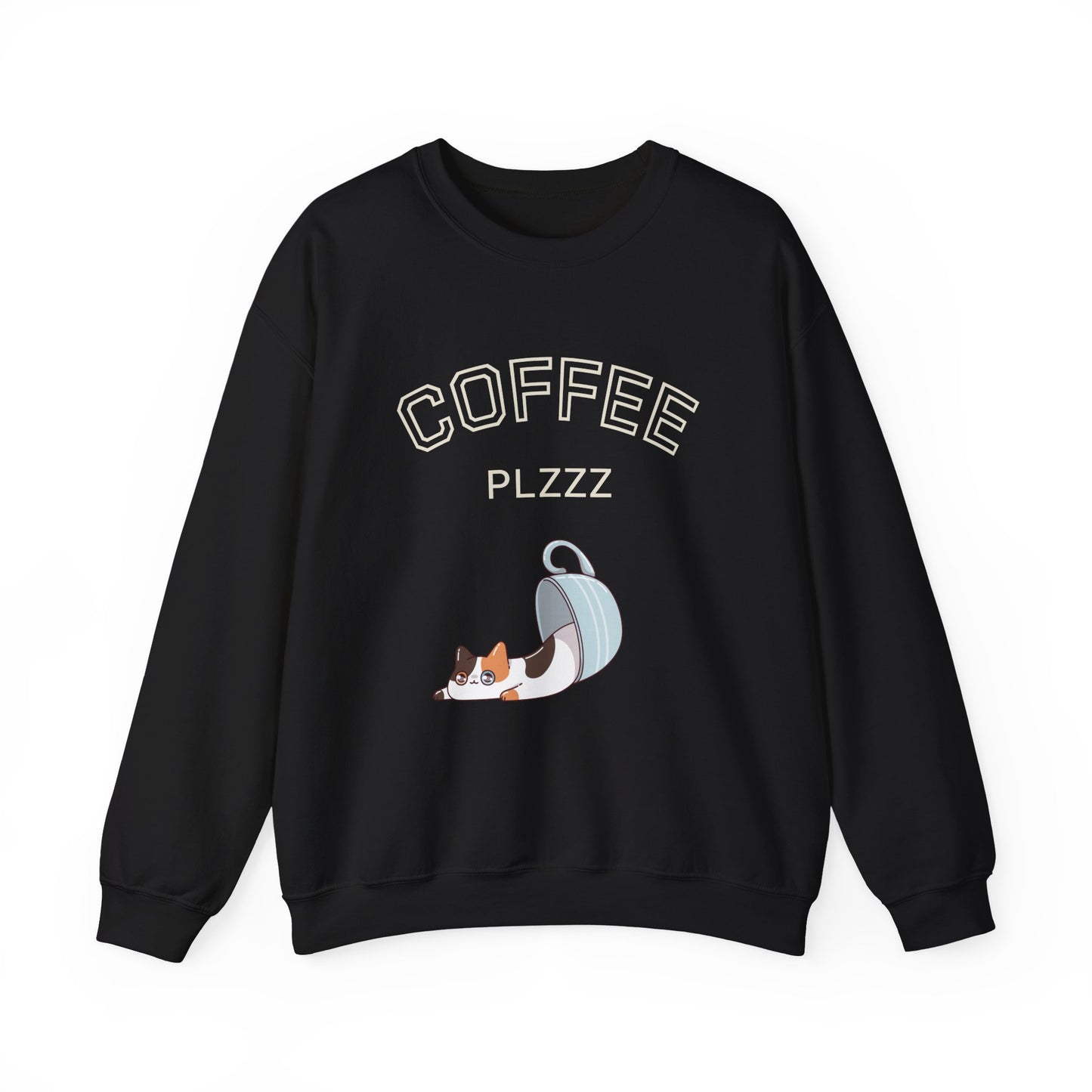 π±β Coffee Plzzz Cat Sweatshirt USA | Eco-Friendly Unisex Coffee Sweater