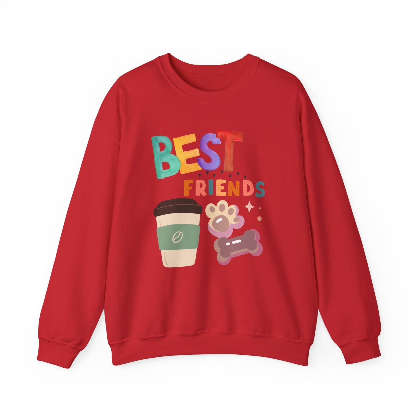 ๐พ Best Friends Coffee & Dog Sweatshirt USA | Unisex Cozy Sweater