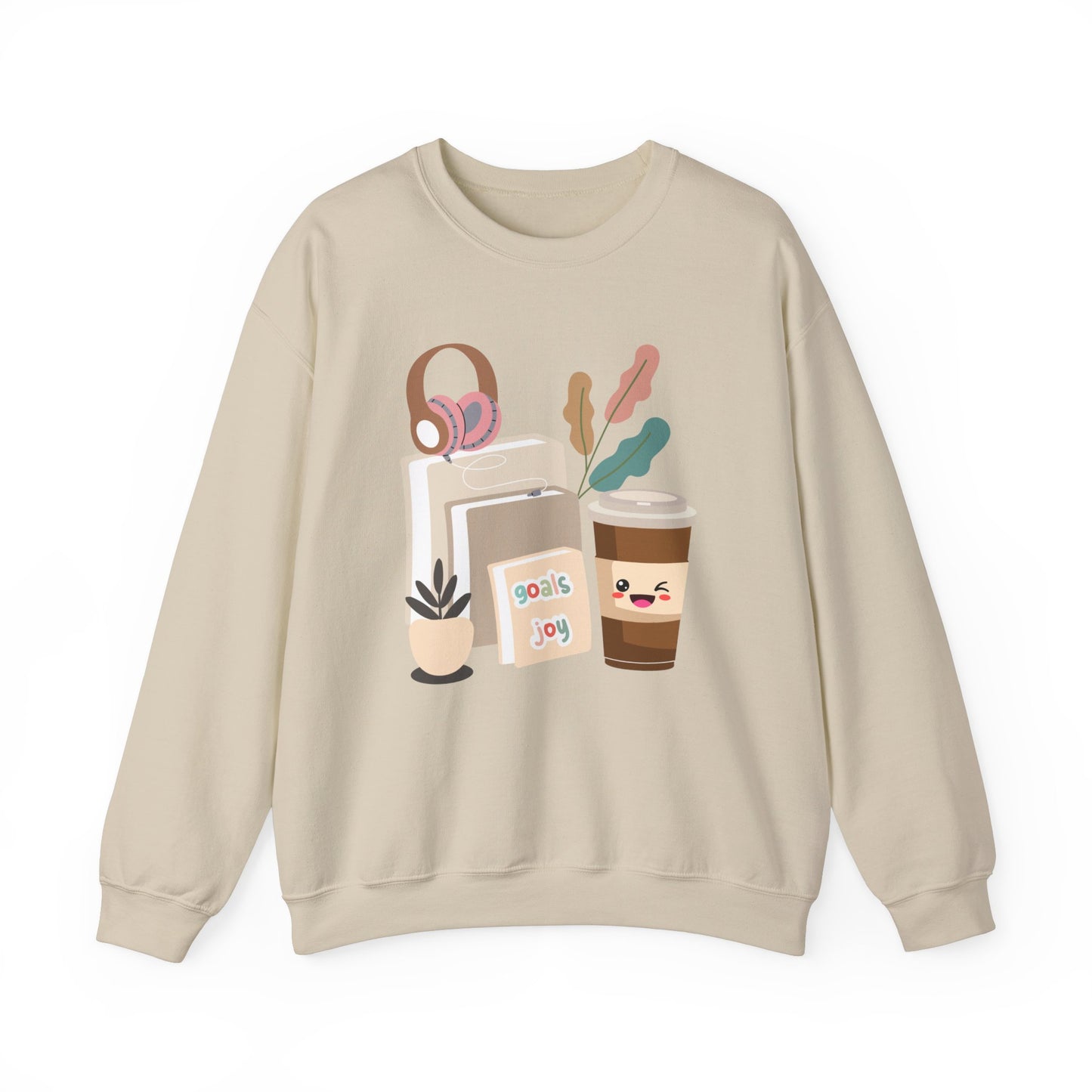 ☕ Goals & Joy Coffee Sweatshirt USA | Motivational Unisex Sweater