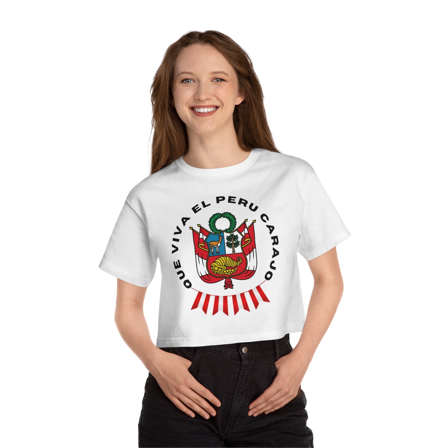 Best Peruvian Champion Cropped T-Shirt "Peru Escudo"